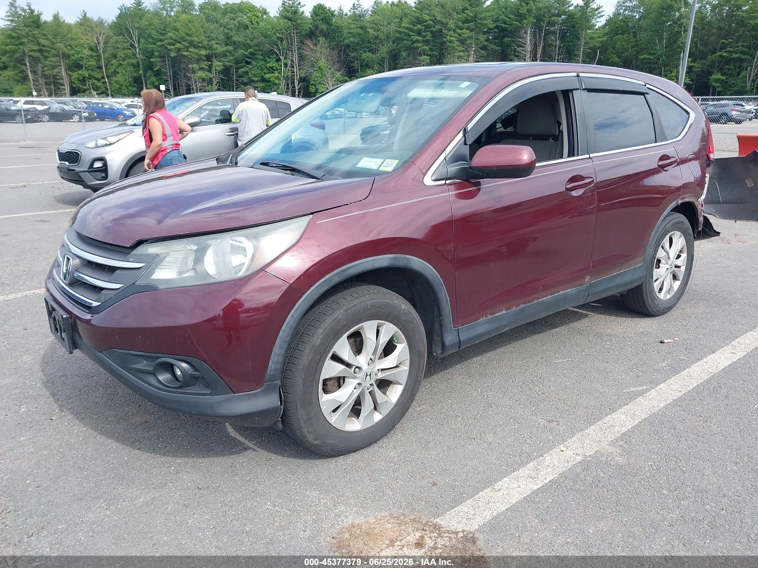 2012 Honda Cr-v Ex Maroon vin: 5J6RM4H5XCL066460