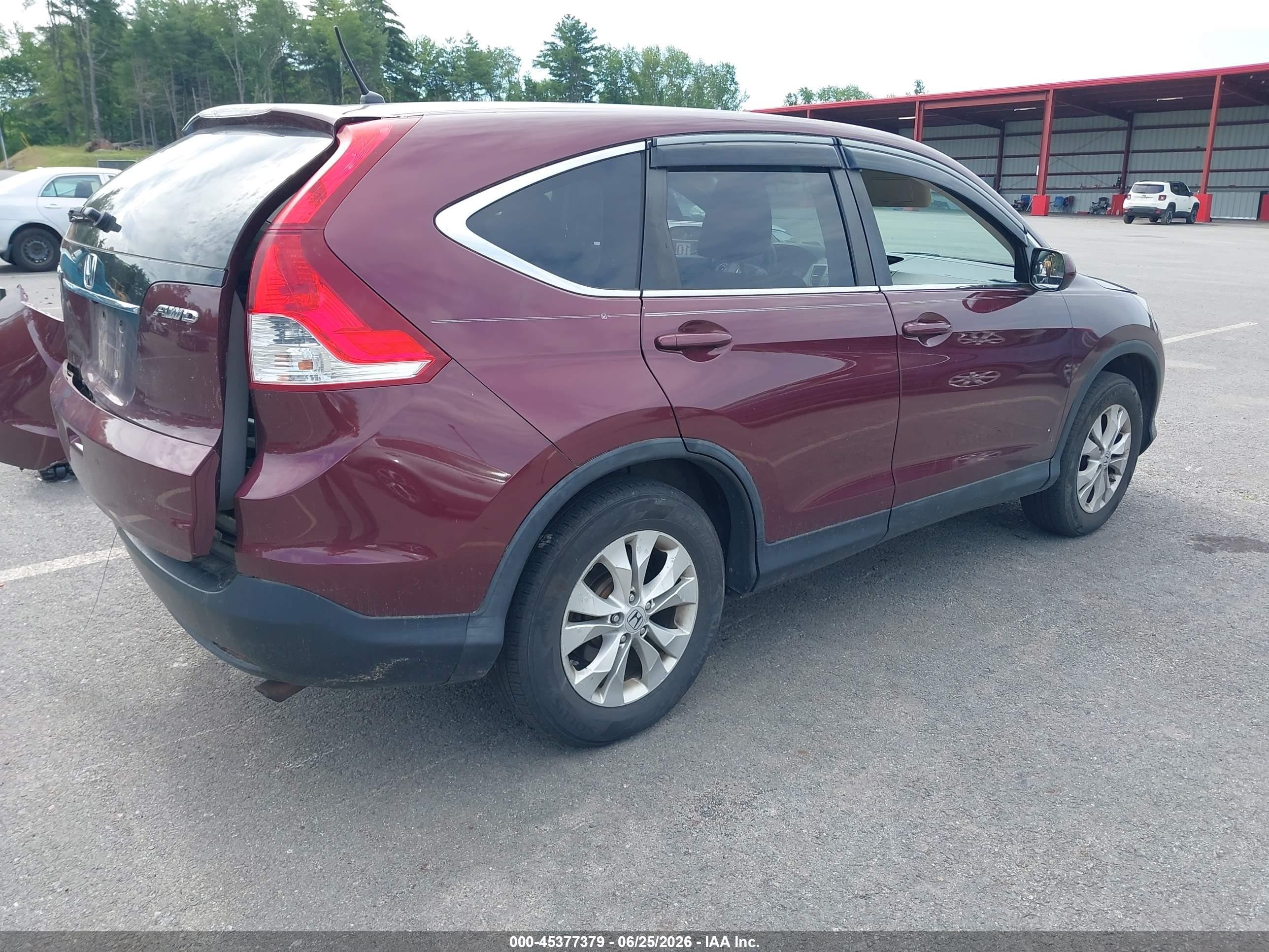 2012 Honda Cr-v Ex Maroon vin: 5J6RM4H5XCL066460
