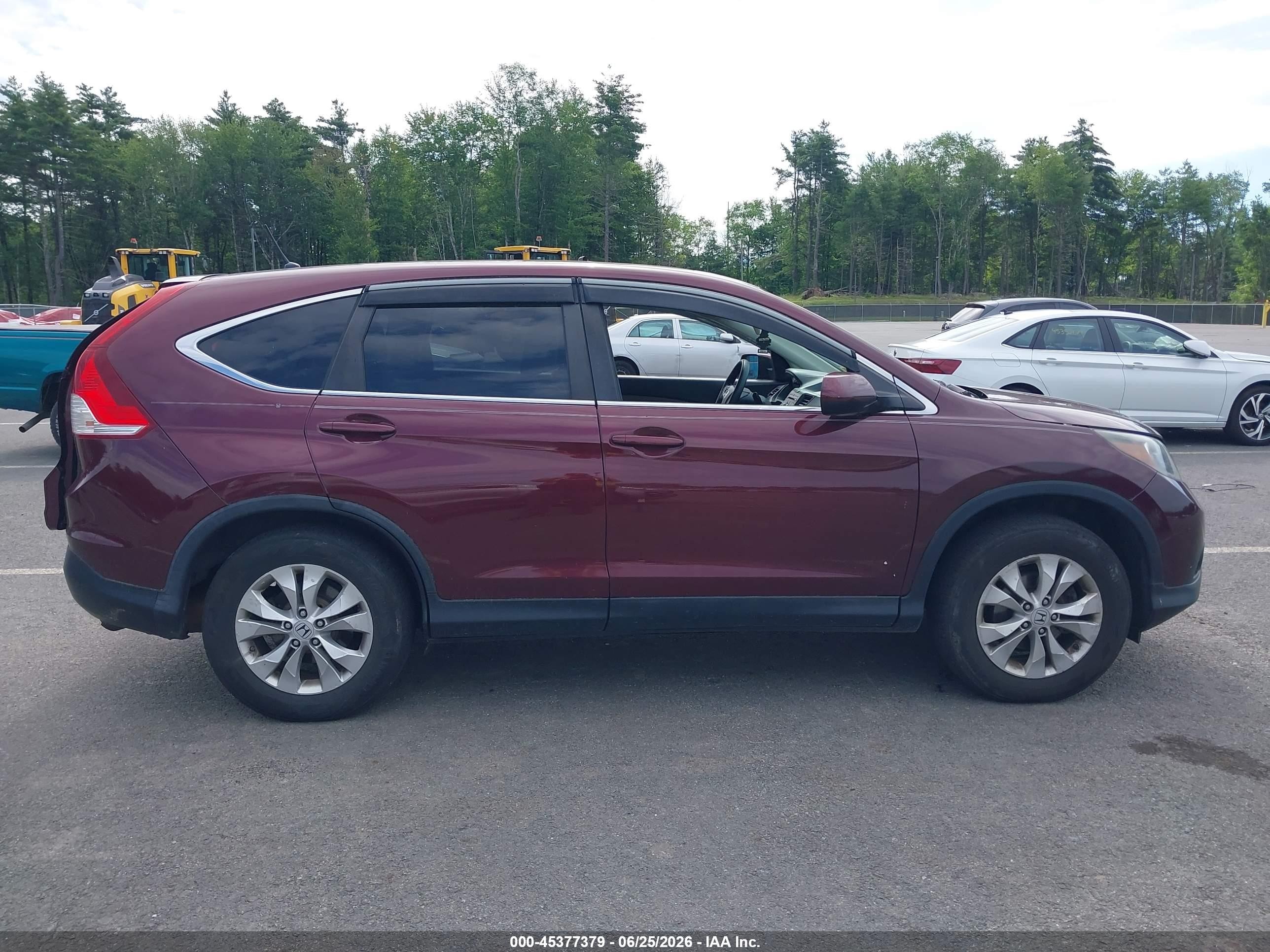 2012 Honda Cr-v Ex Maroon vin: 5J6RM4H5XCL066460