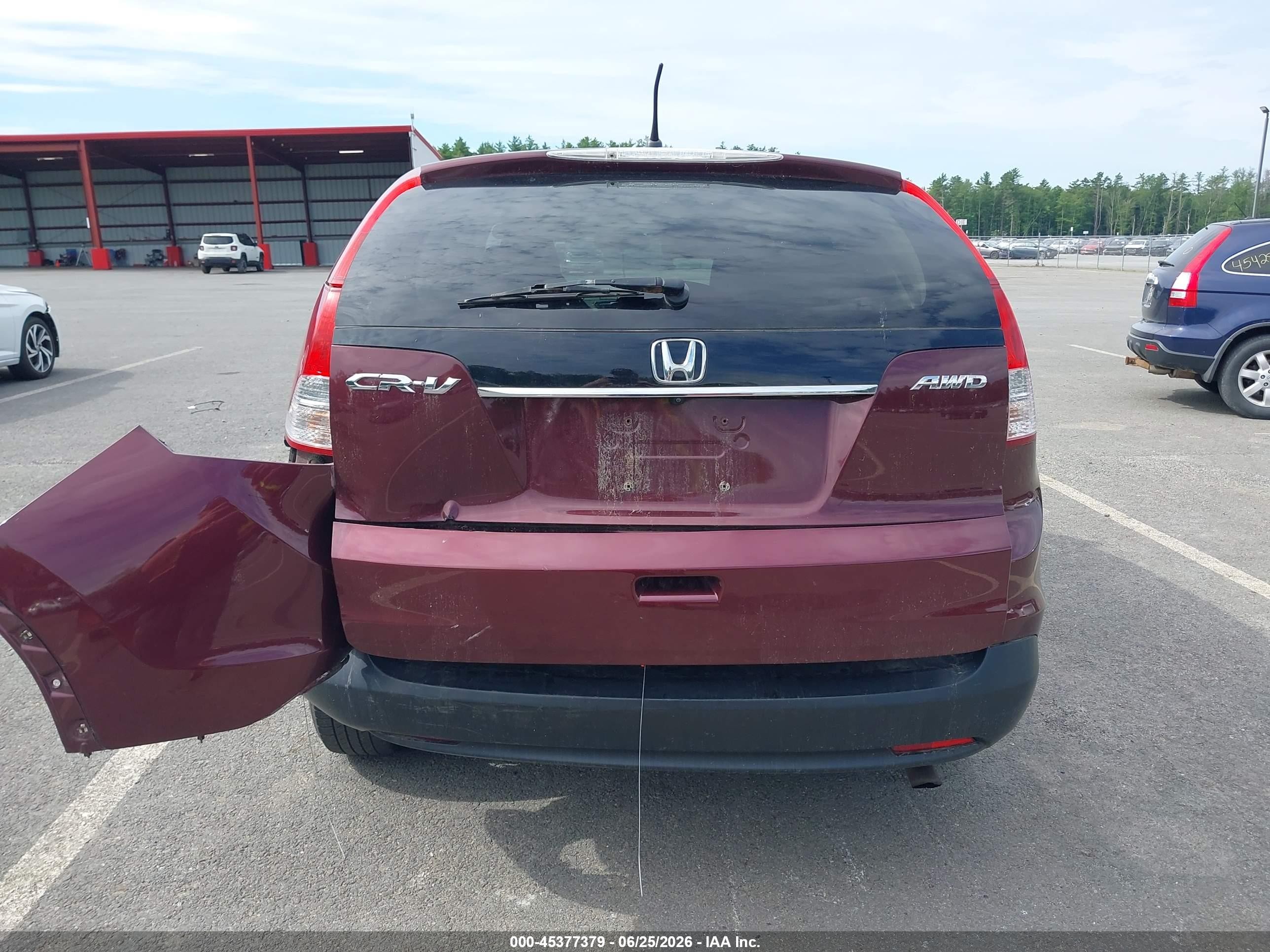 2012 Honda Cr-v Ex Maroon vin: 5J6RM4H5XCL066460