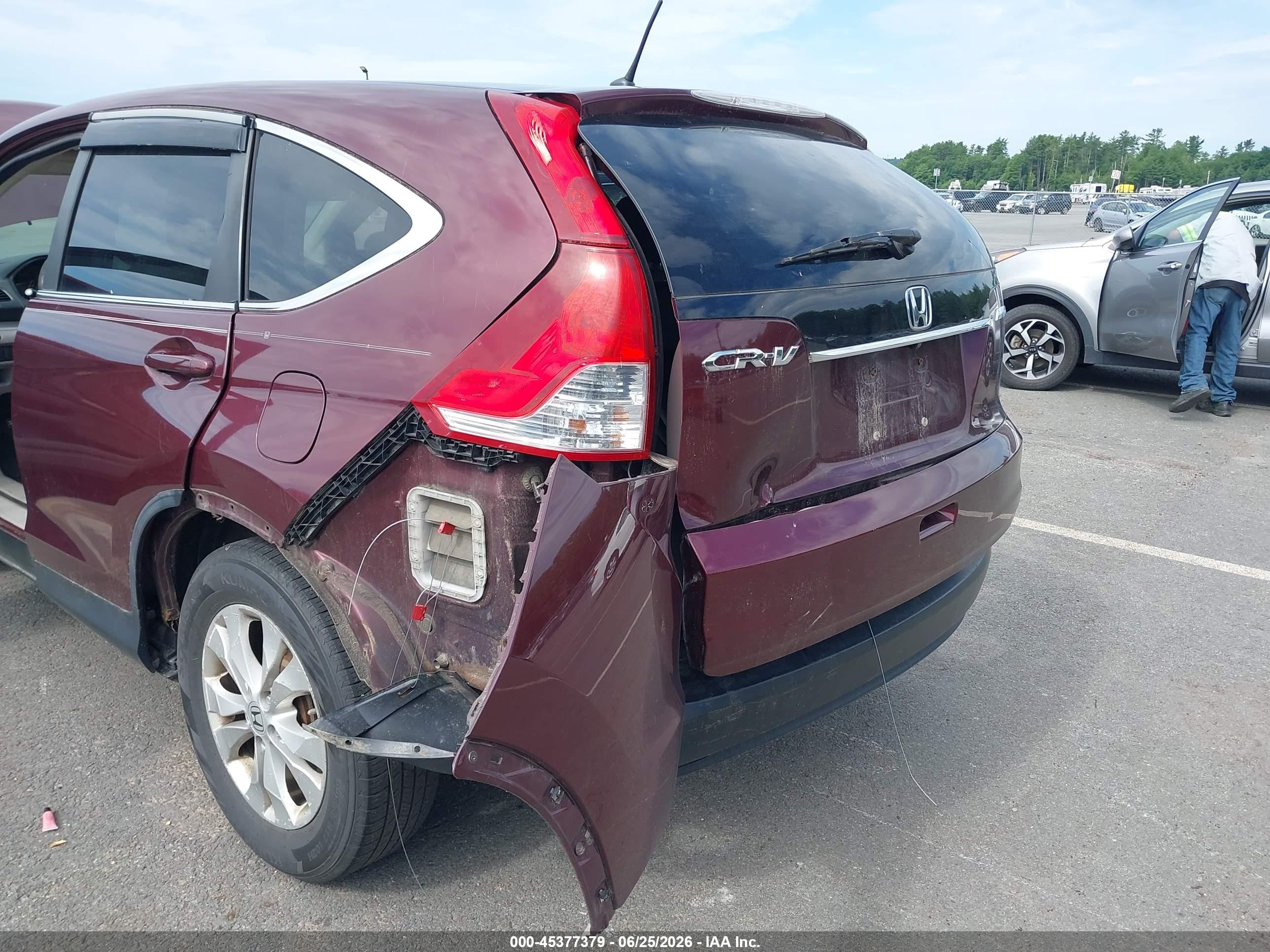 2012 Honda Cr-v Ex Maroon vin: 5J6RM4H5XCL066460