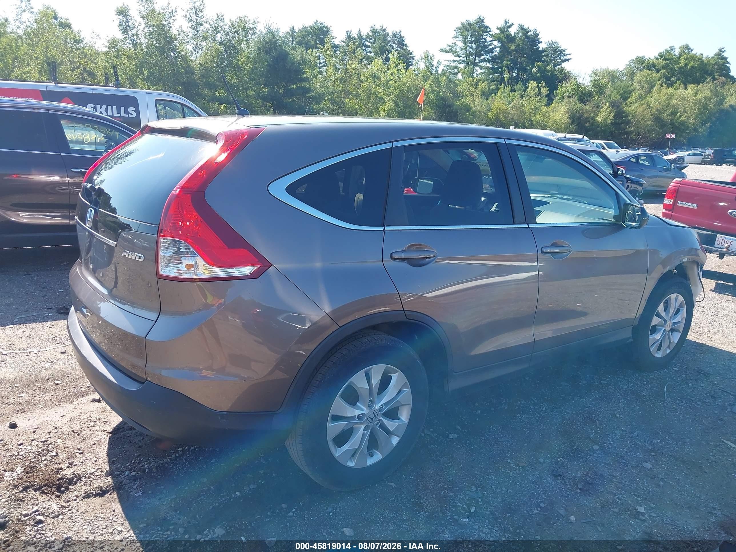 2013 Honda Cr-v Ex Brown vin: 5J6RM4H5XDL019737