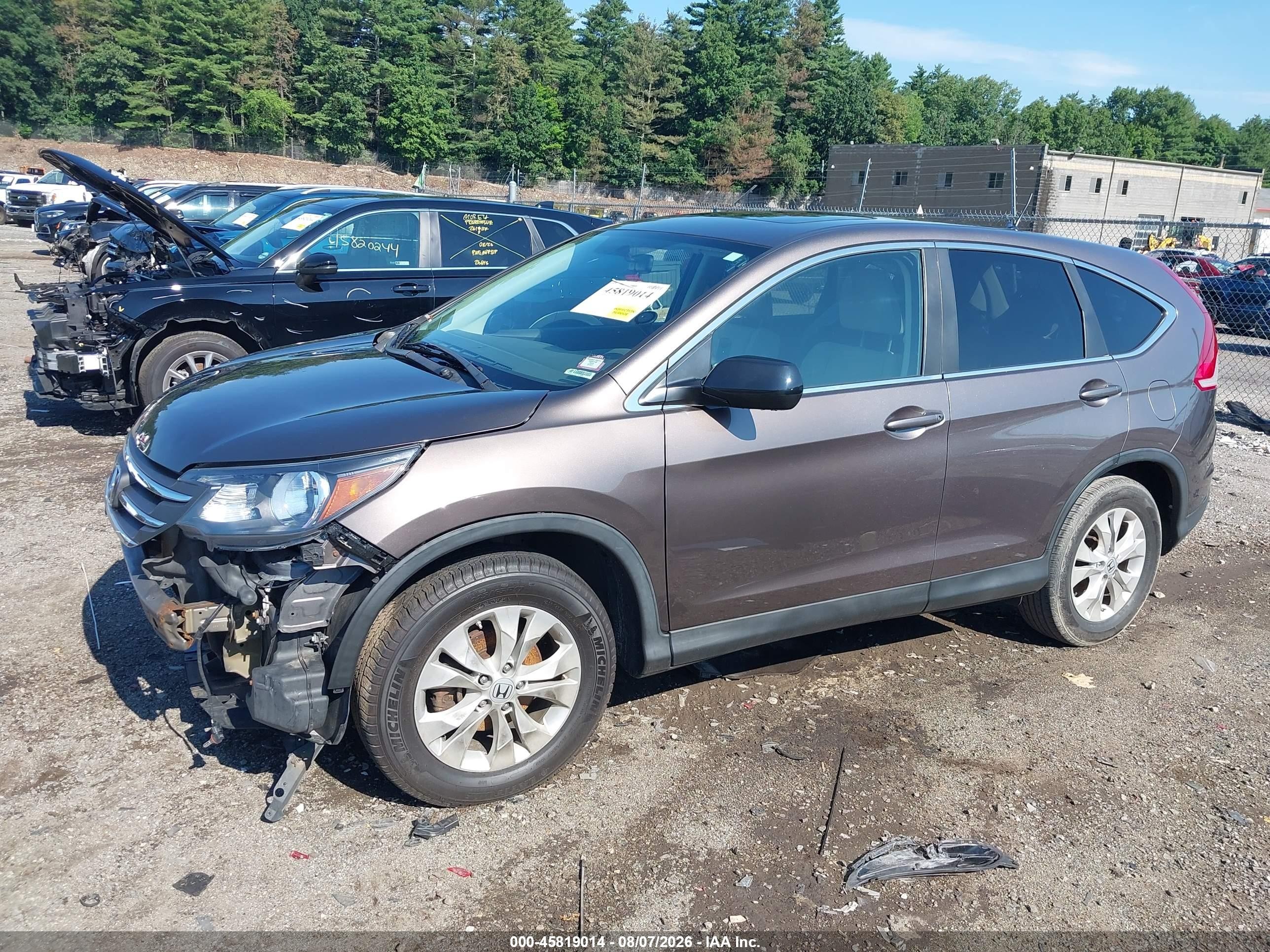 2013 Honda Cr-v Ex Brown vin: 5J6RM4H5XDL019737