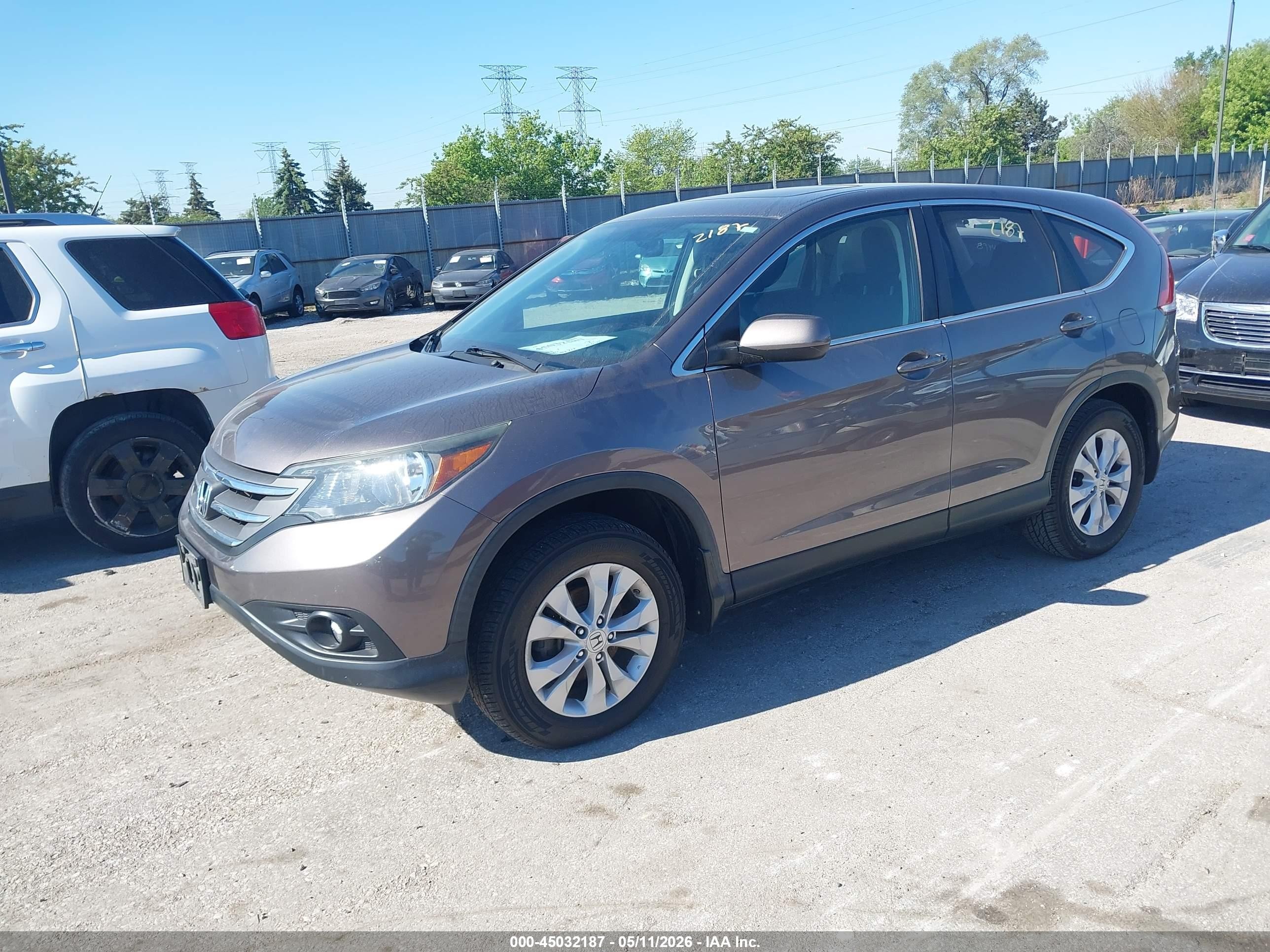 2013 Honda Cr-v Ex Gray vin: 5J6RM4H5XDL042502