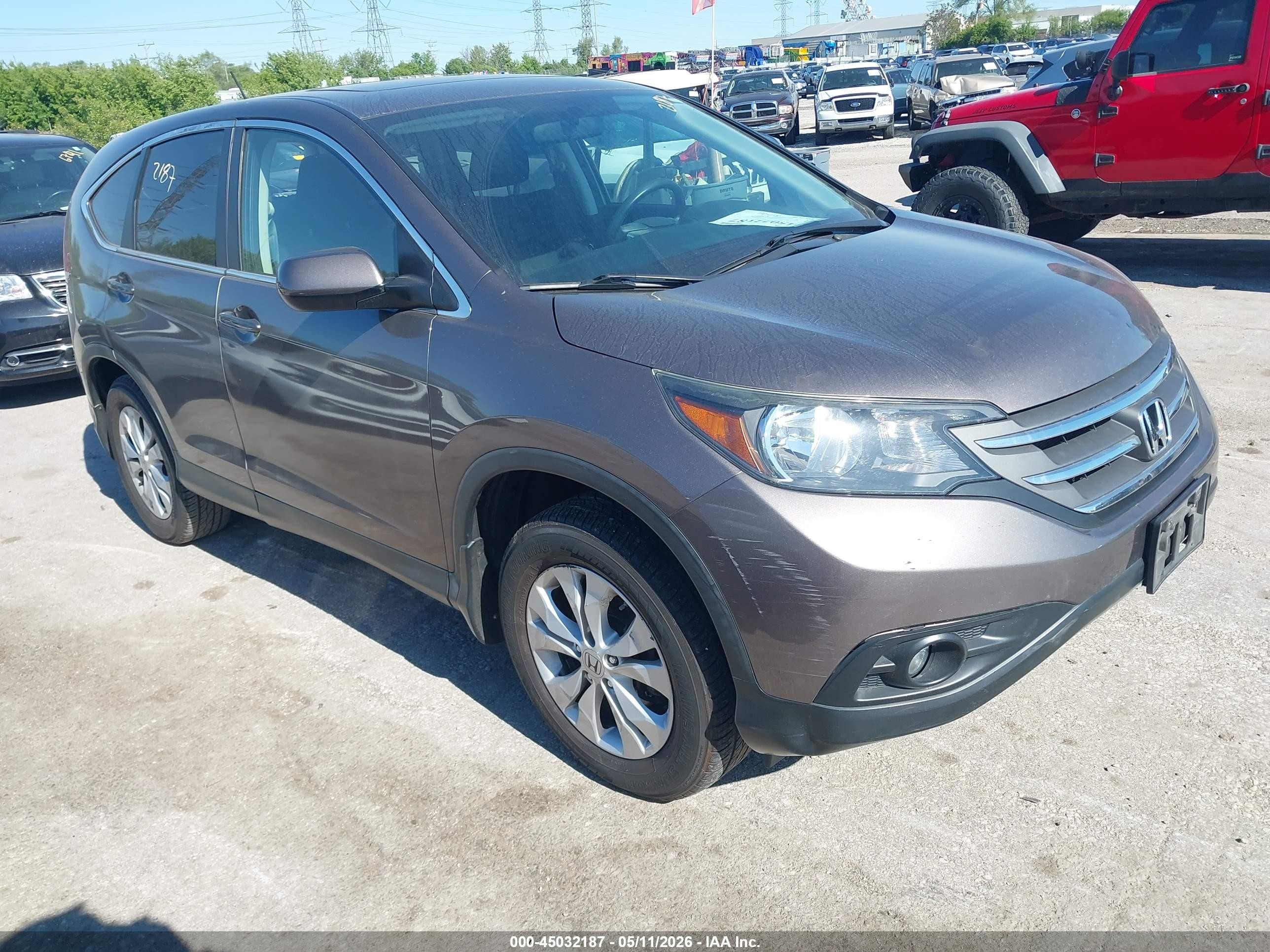 2013 Honda Cr-v Ex Gray vin: 5J6RM4H5XDL042502