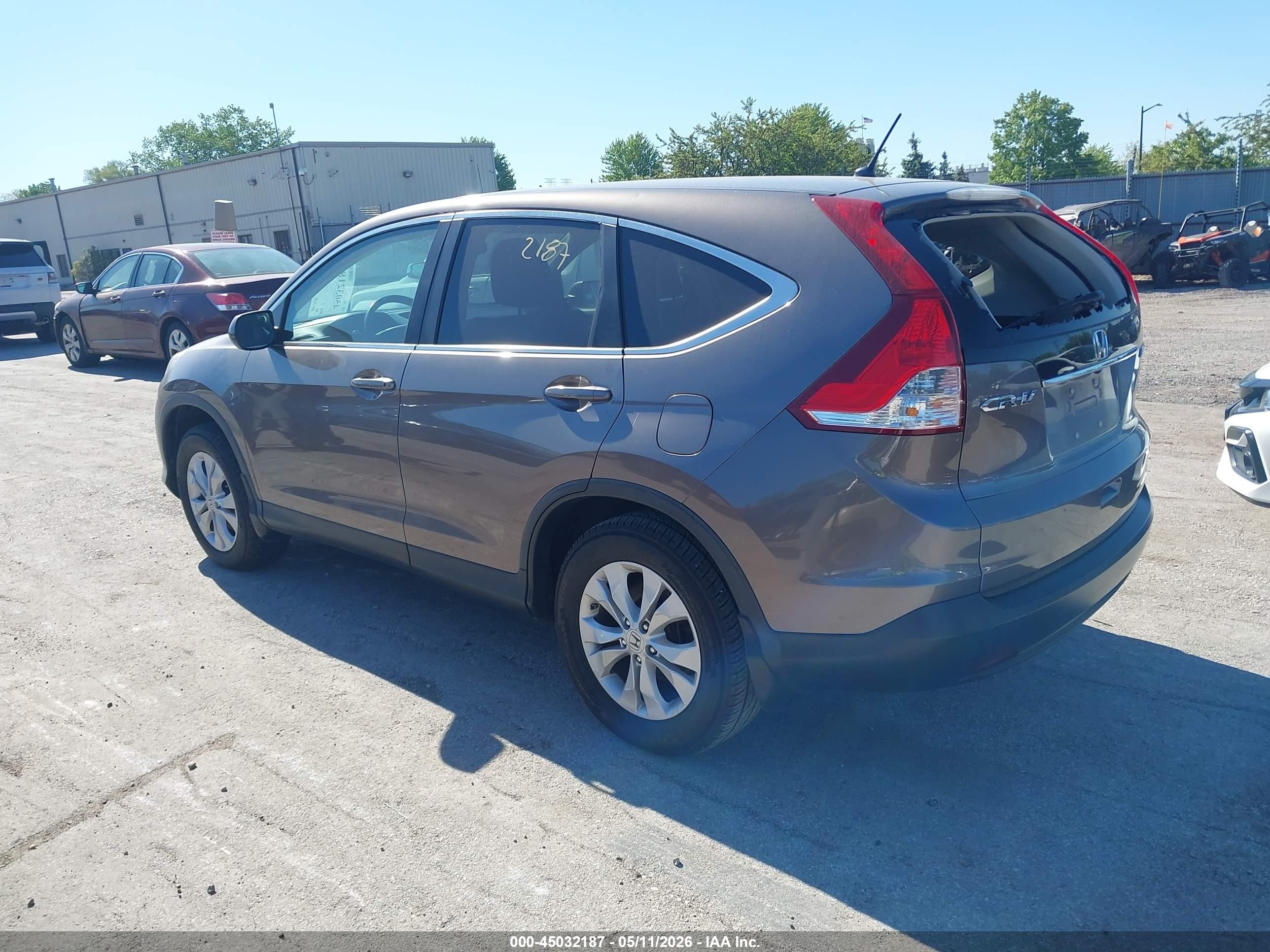 2013 Honda Cr-v Ex Gray vin: 5J6RM4H5XDL042502