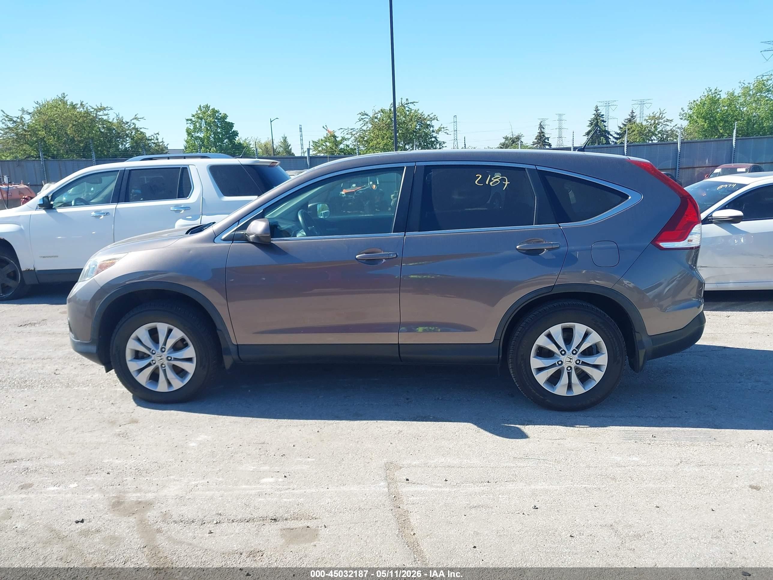 2013 Honda Cr-v Ex Gray vin: 5J6RM4H5XDL042502