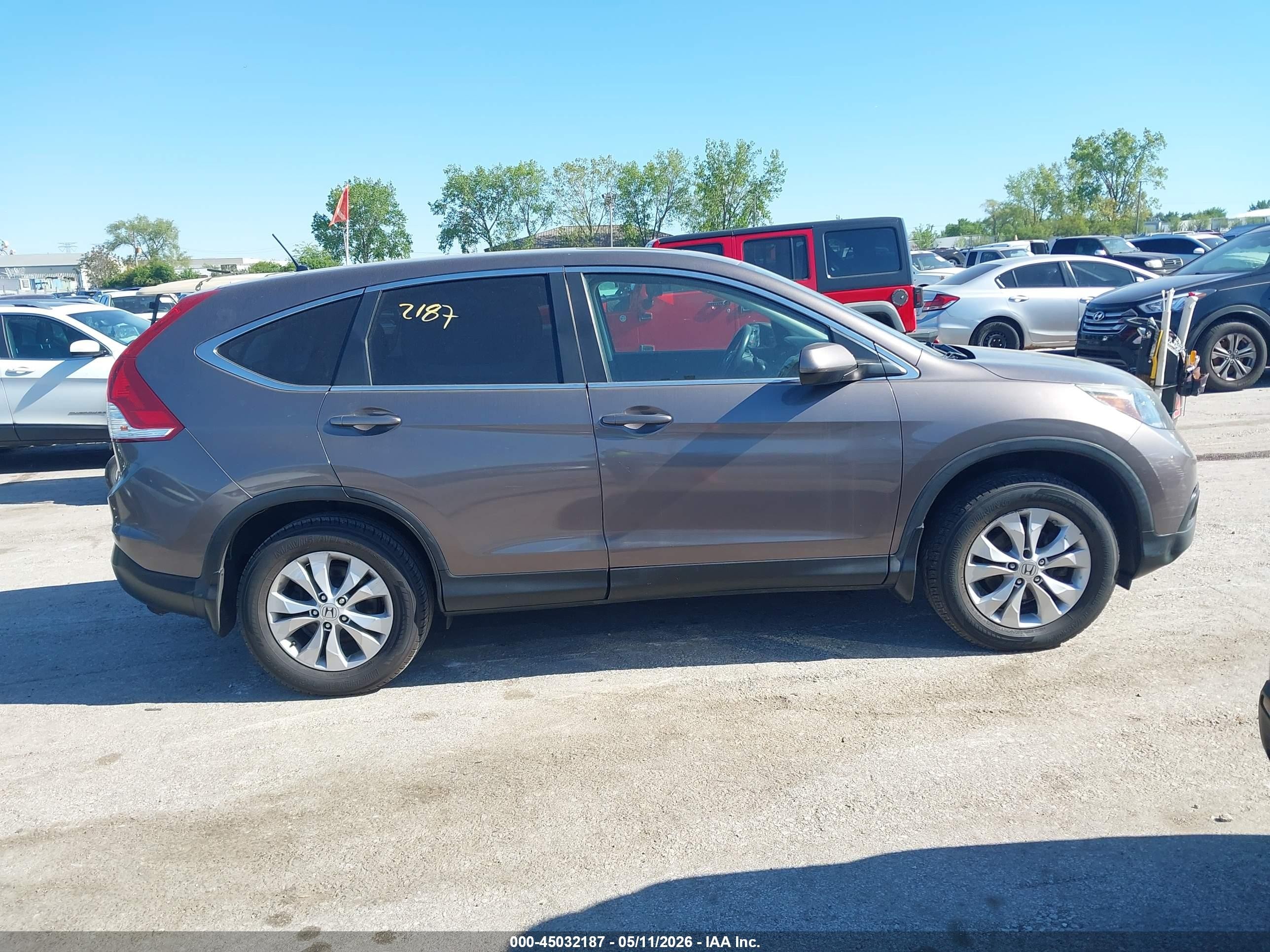 2013 Honda Cr-v Ex Gray vin: 5J6RM4H5XDL042502