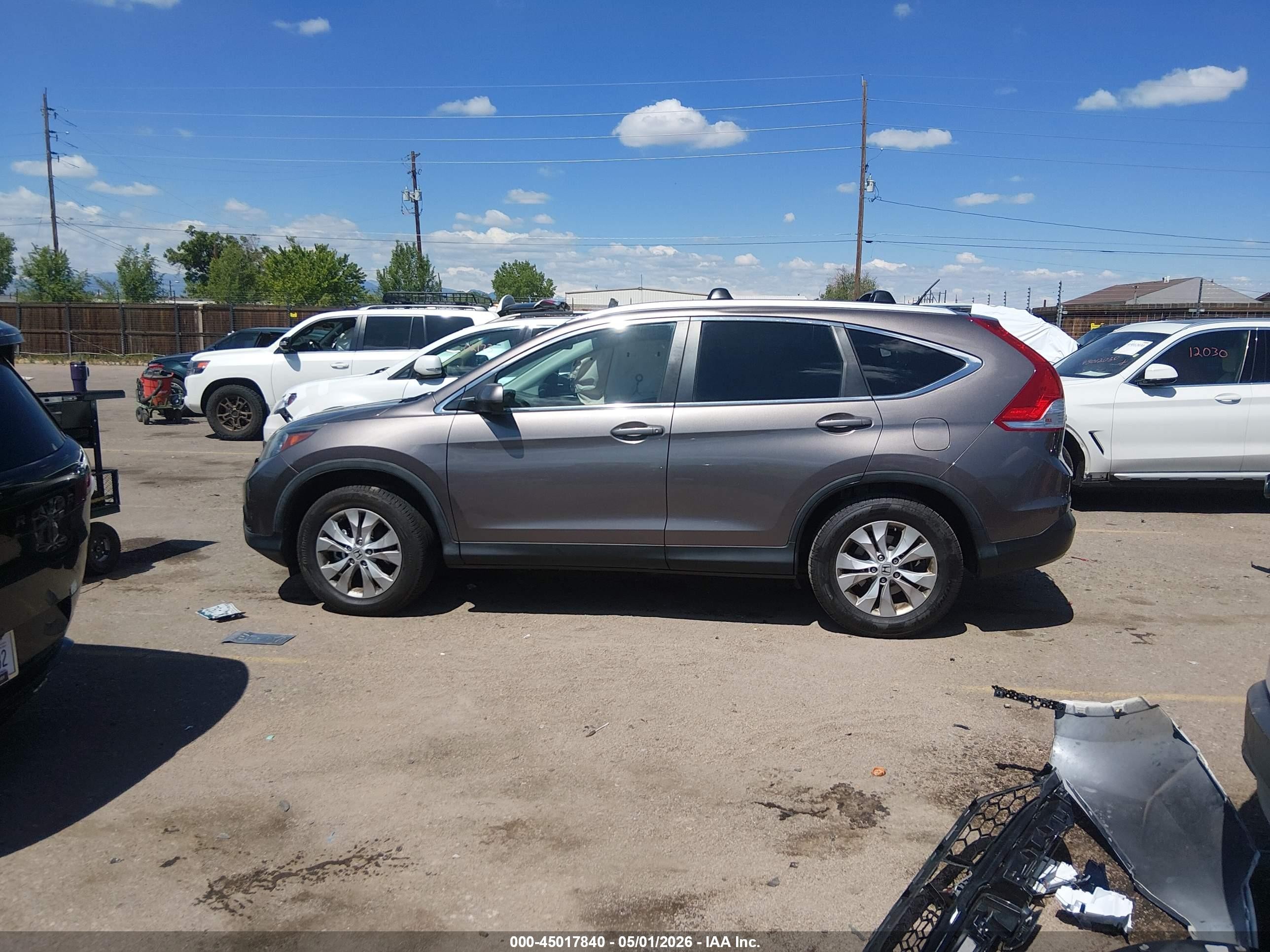 2013 Honda Cr-v Ex Gray vin: 5J6RM4H5XDL081753
