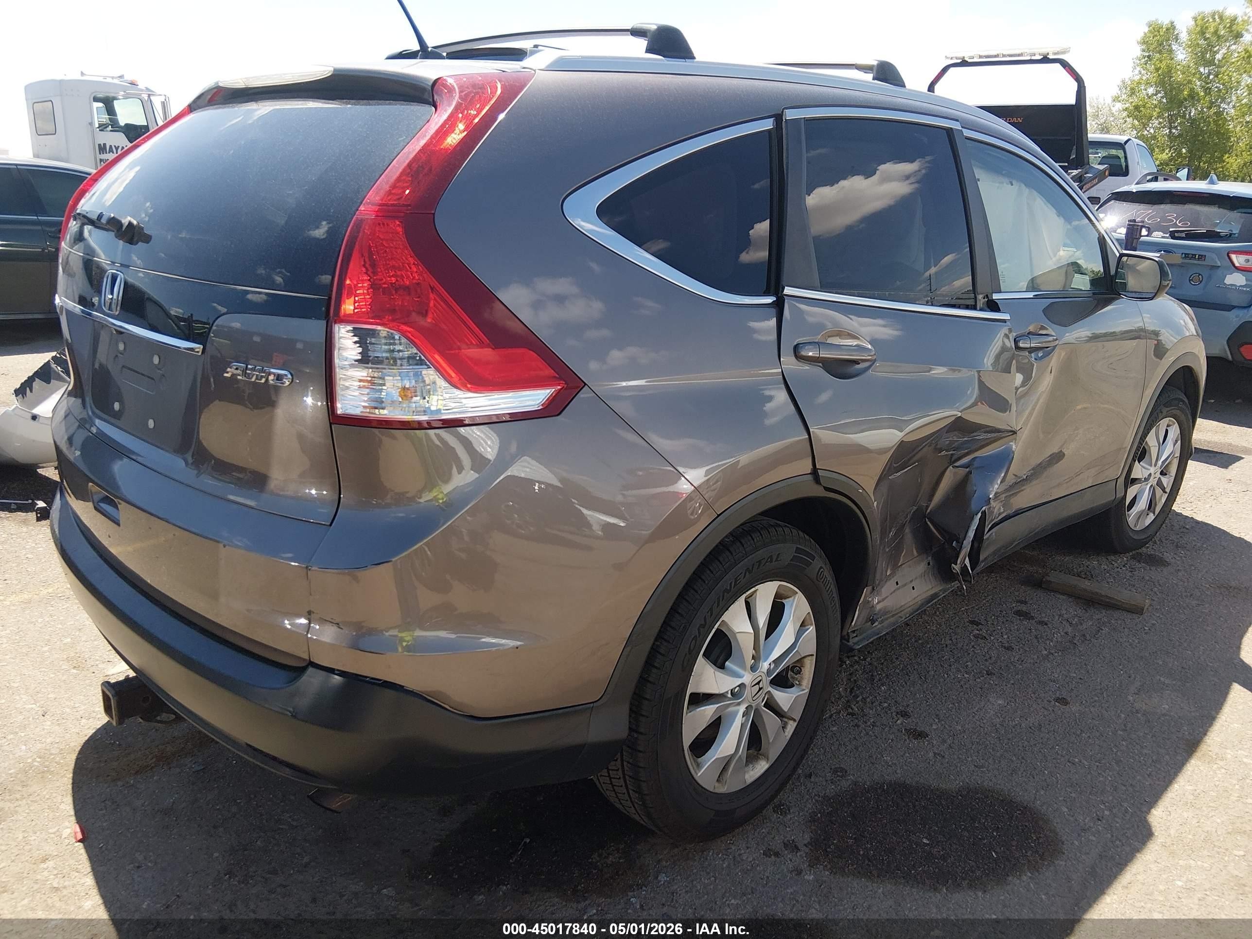 2013 Honda Cr-v Ex Gray vin: 5J6RM4H5XDL081753