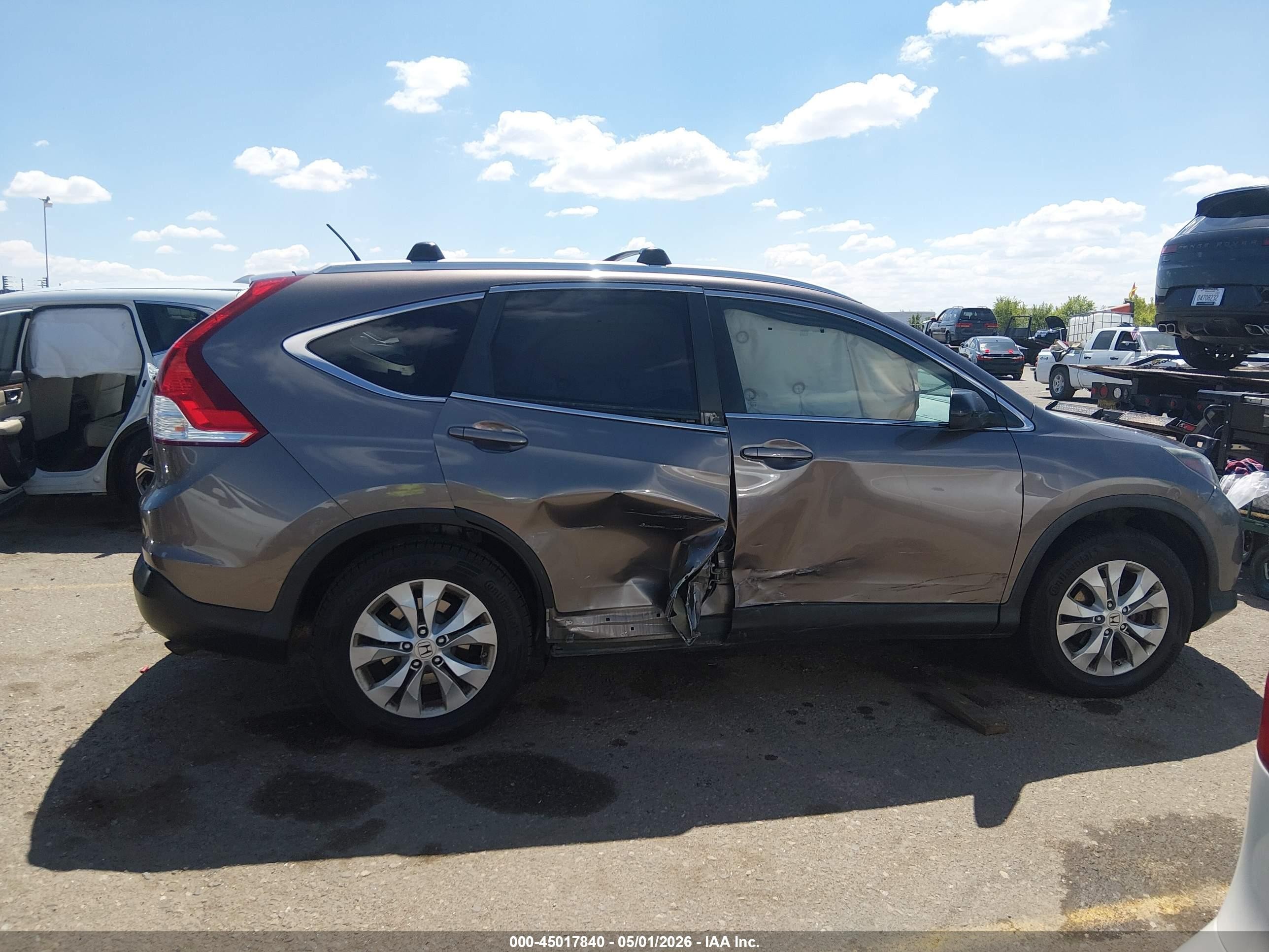 2013 Honda Cr-v Ex Gray vin: 5J6RM4H5XDL081753