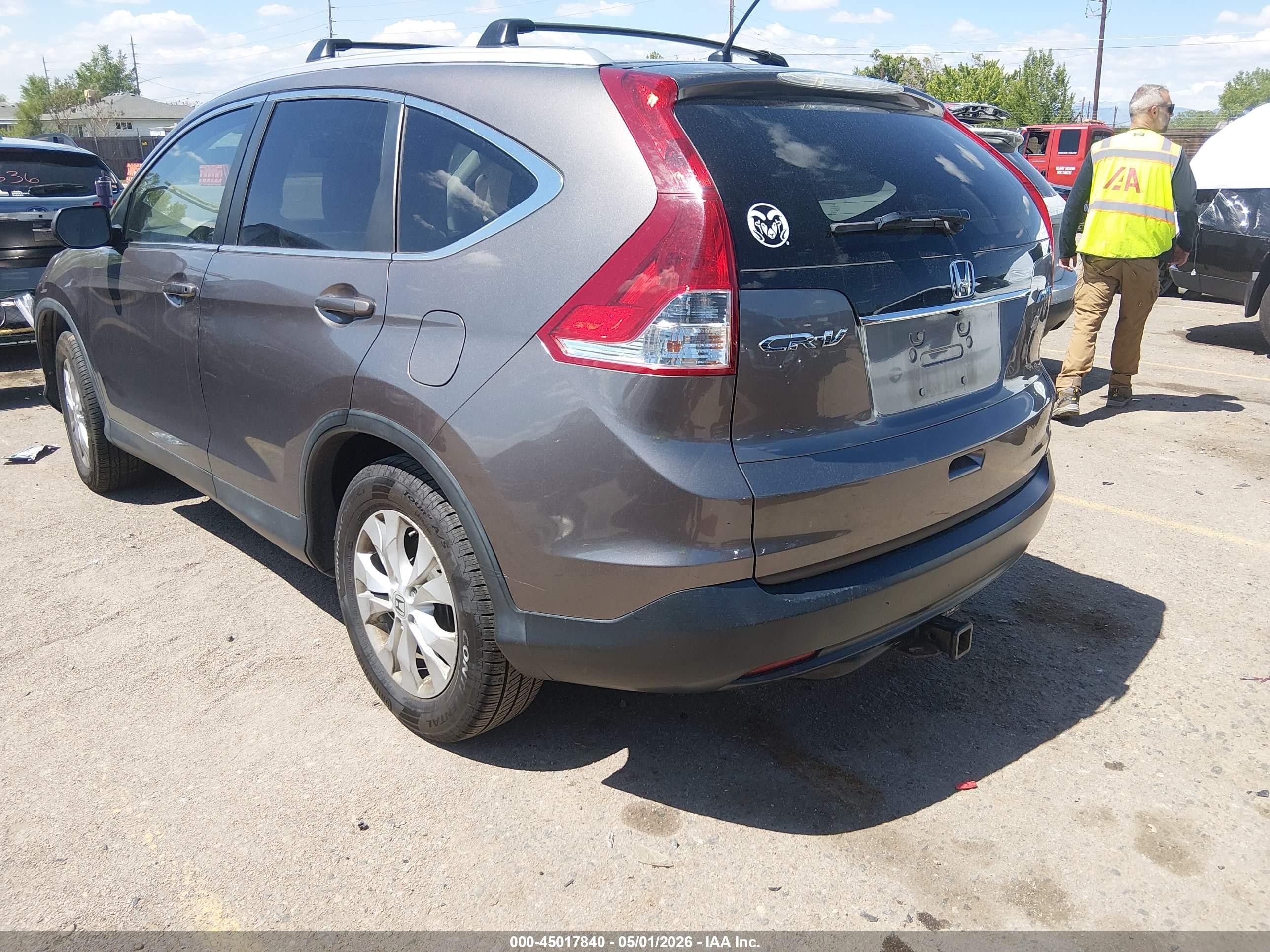 2013 Honda Cr-v Ex Gray vin: 5J6RM4H5XDL081753