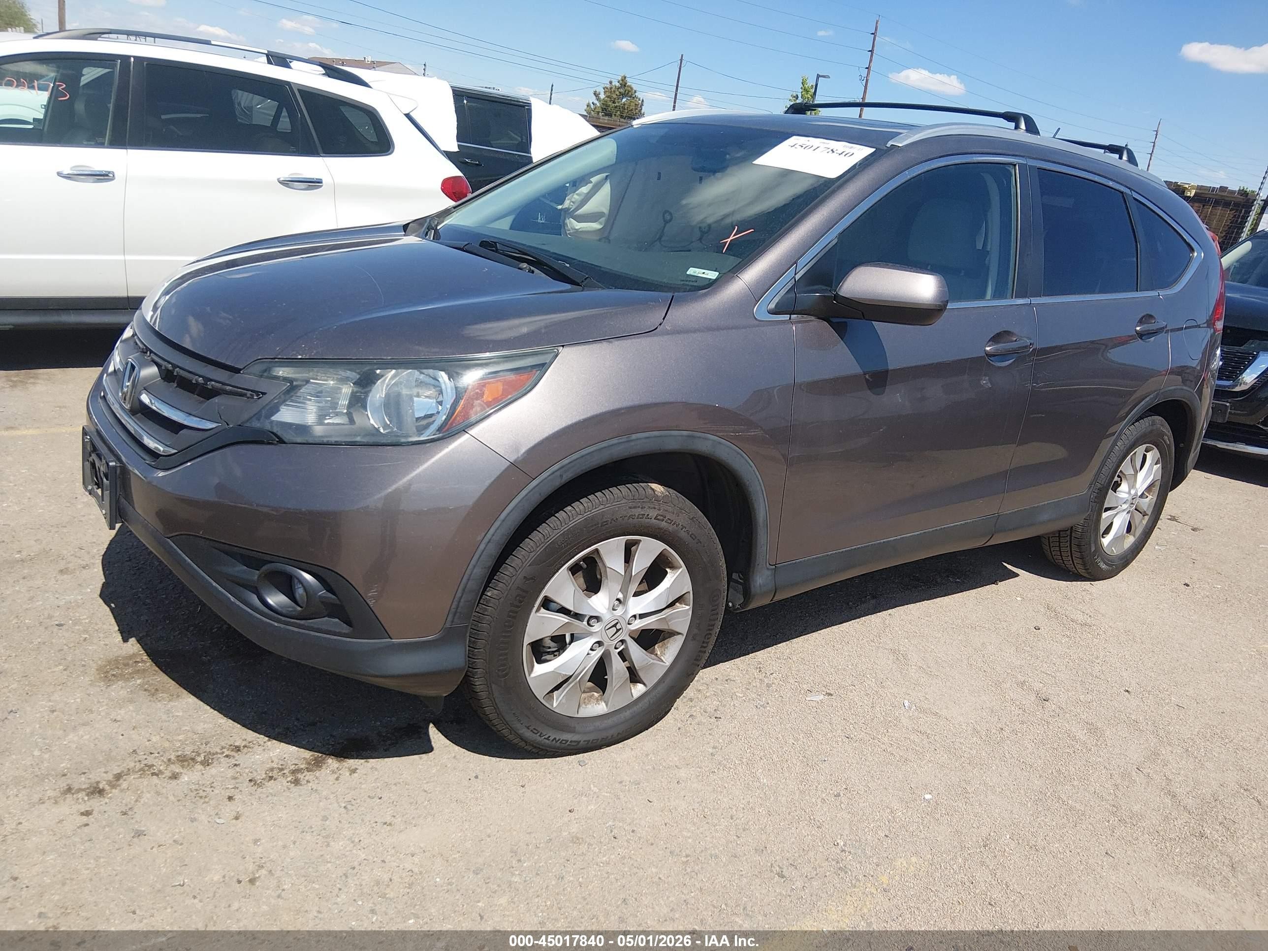 2013 Honda Cr-v Ex Gray vin: 5J6RM4H5XDL081753
