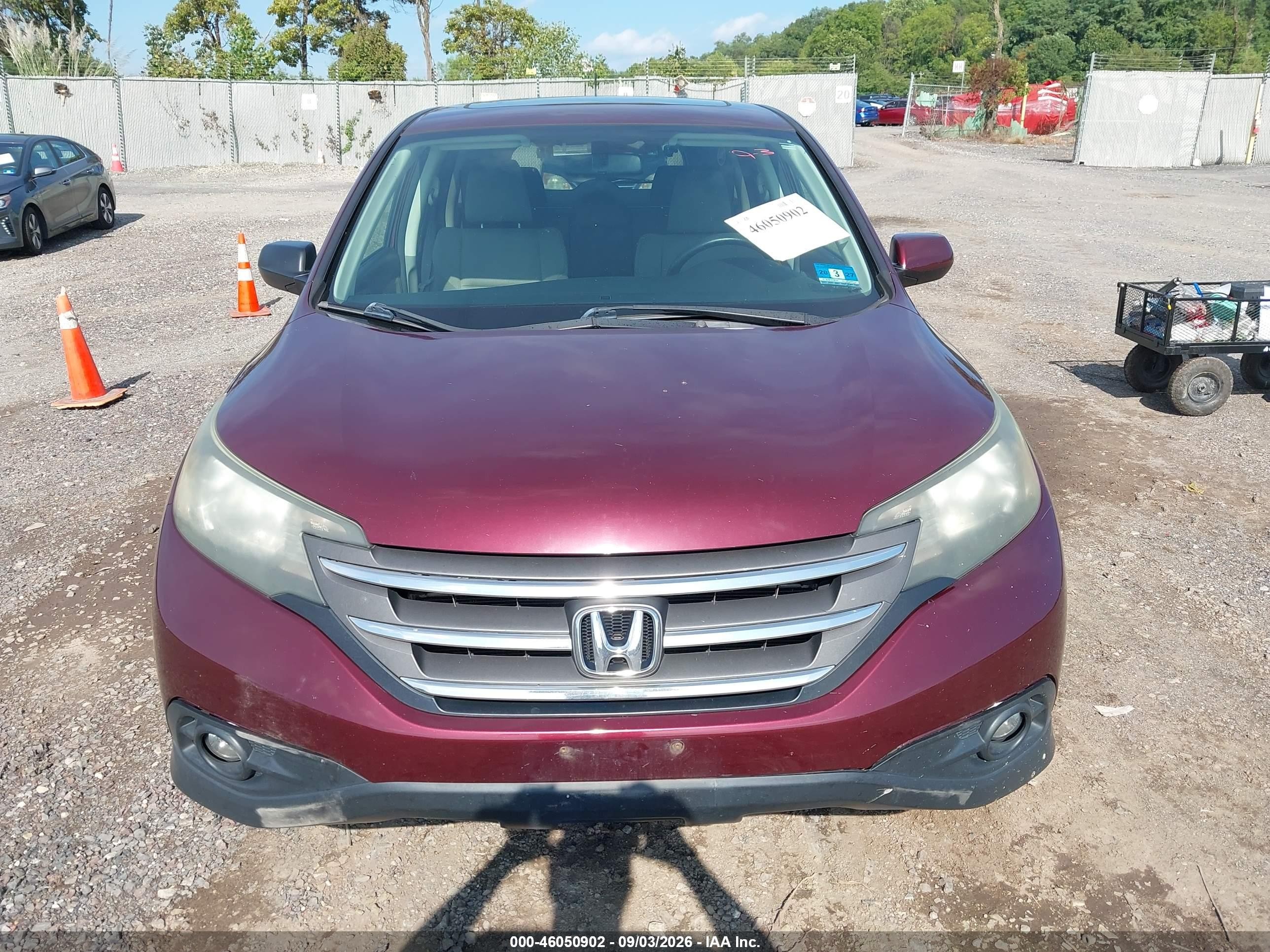 2014 Honda Cr-v Ex Maroon vin: 5J6RM4H5XEL027998