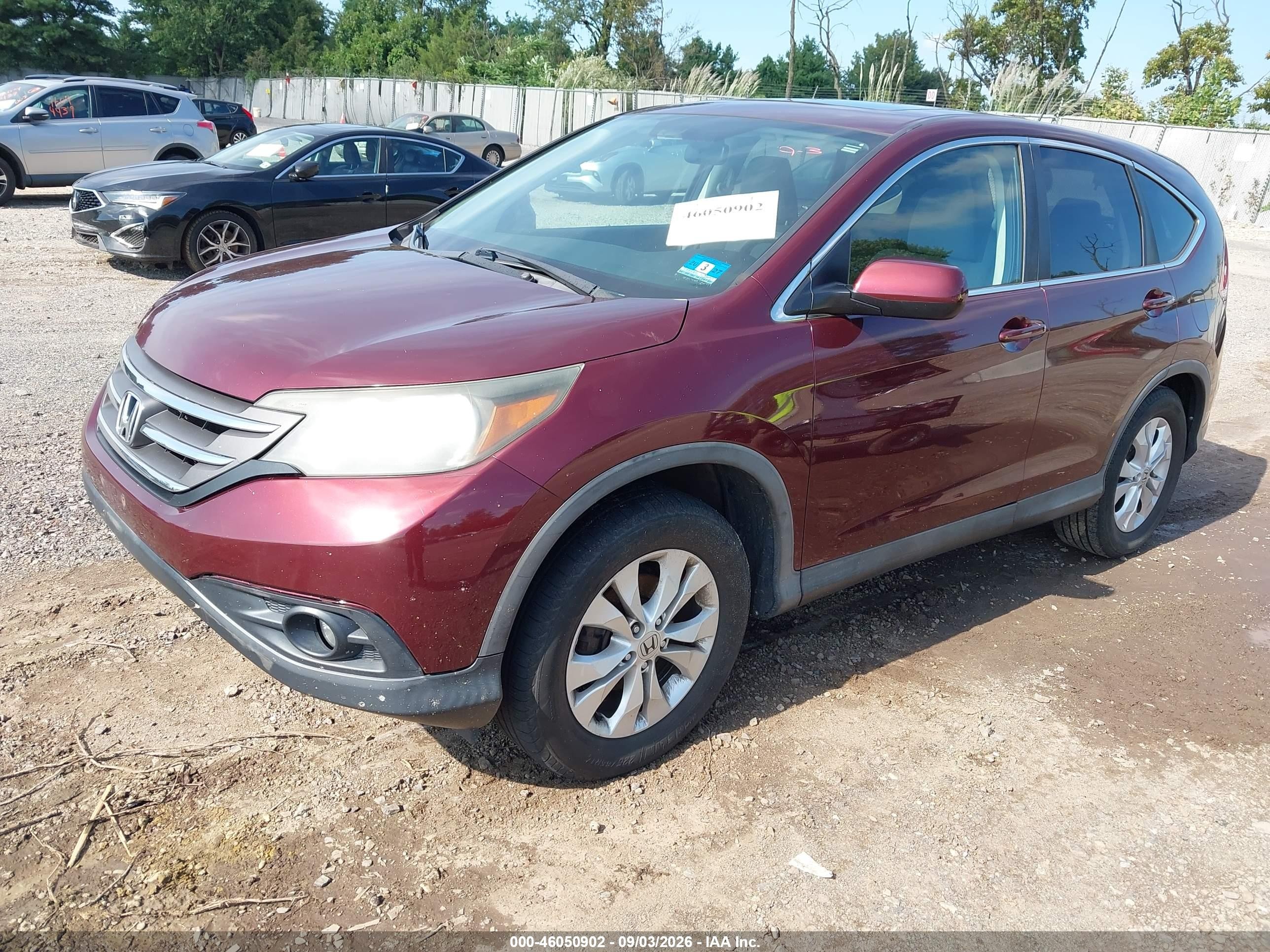 2014 Honda Cr-v Ex Maroon vin: 5J6RM4H5XEL027998