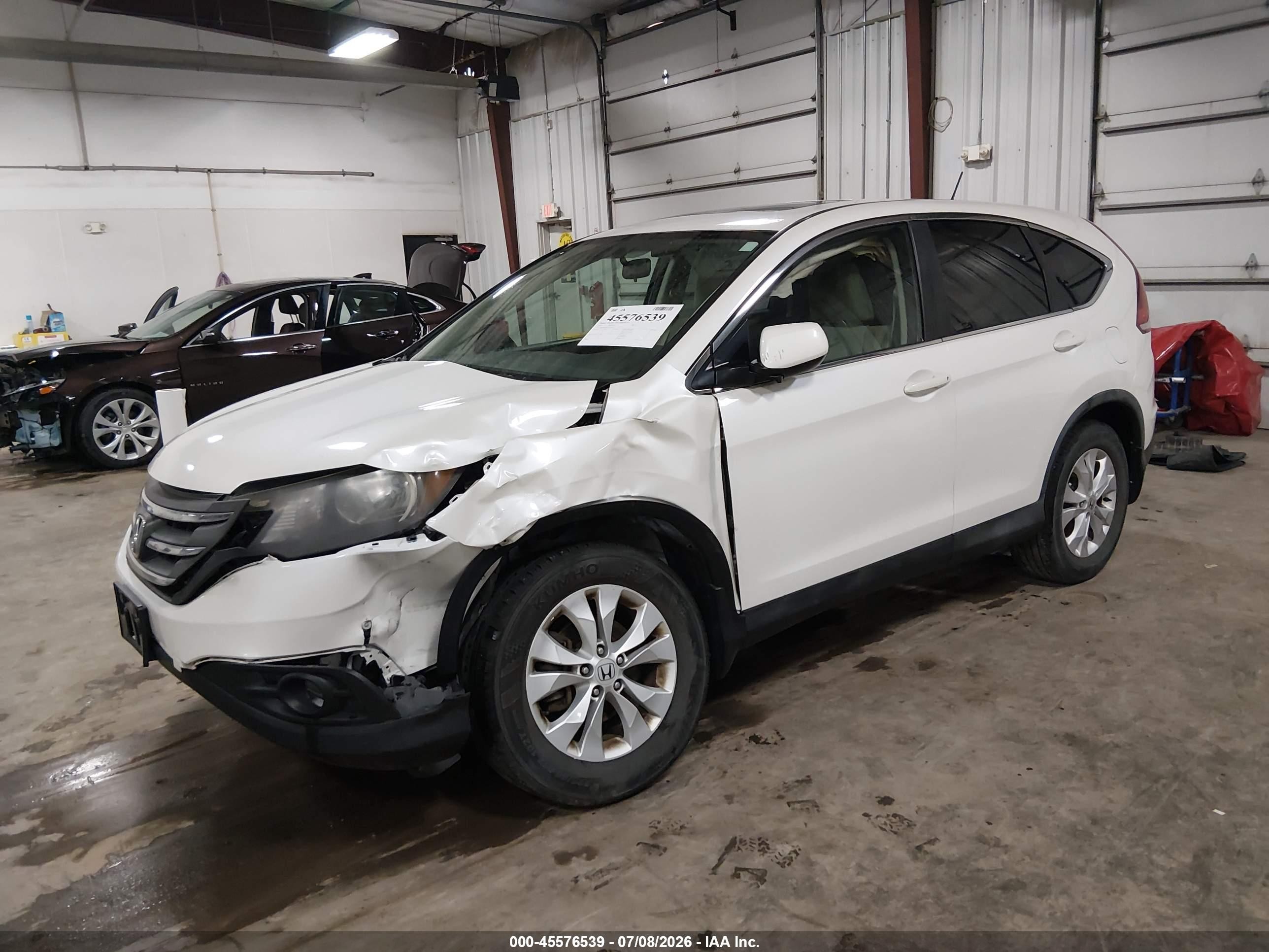 2014 Honda Cr-v Ex Белый vin: 5J6RM4H5XEL040475