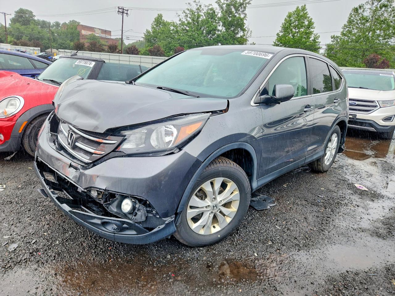 2014 Honda Cr-v Ex Gray vin: 5J6RM4H5XEL063836