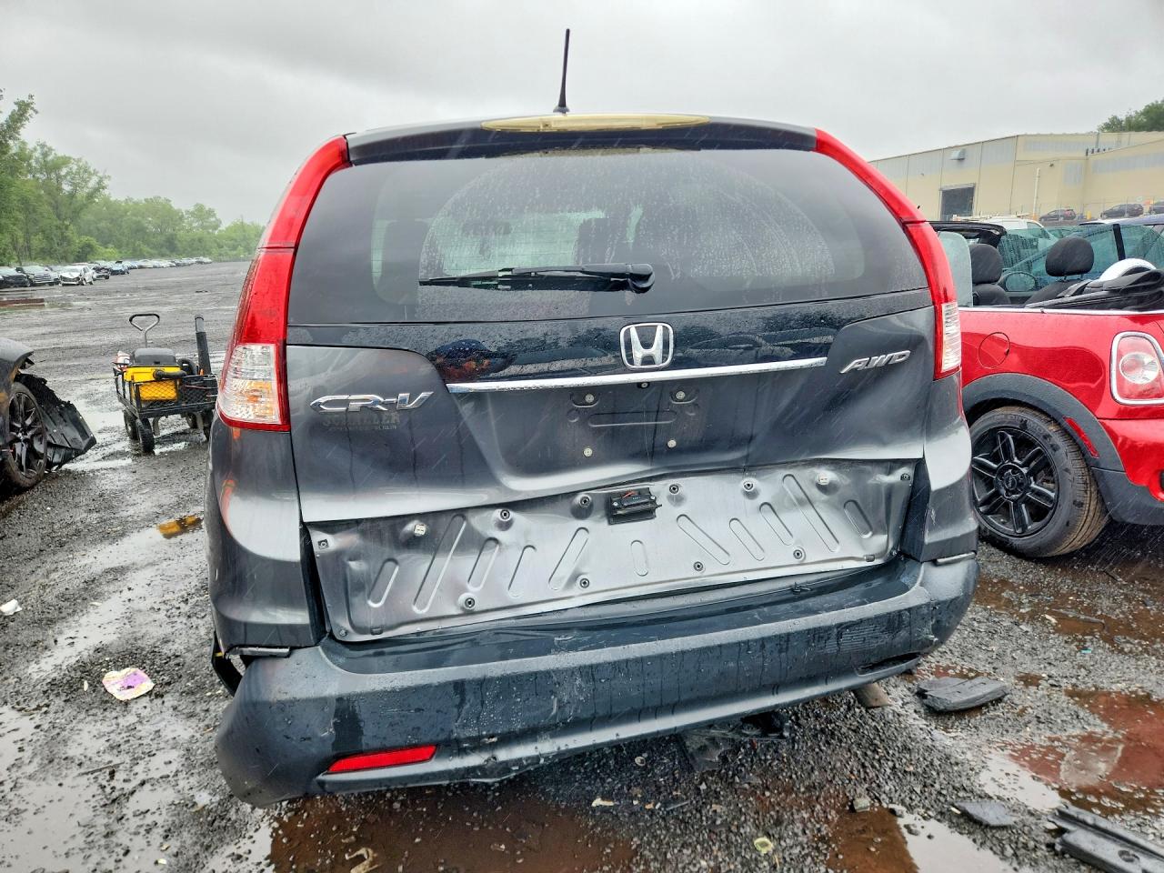2014 Honda Cr-v Ex Gray vin: 5J6RM4H5XEL063836