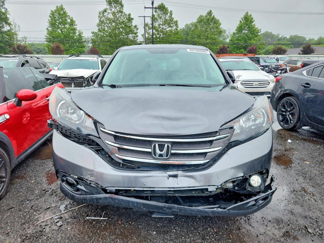 2014 Honda Cr-v Ex Gray vin: 5J6RM4H5XEL063836