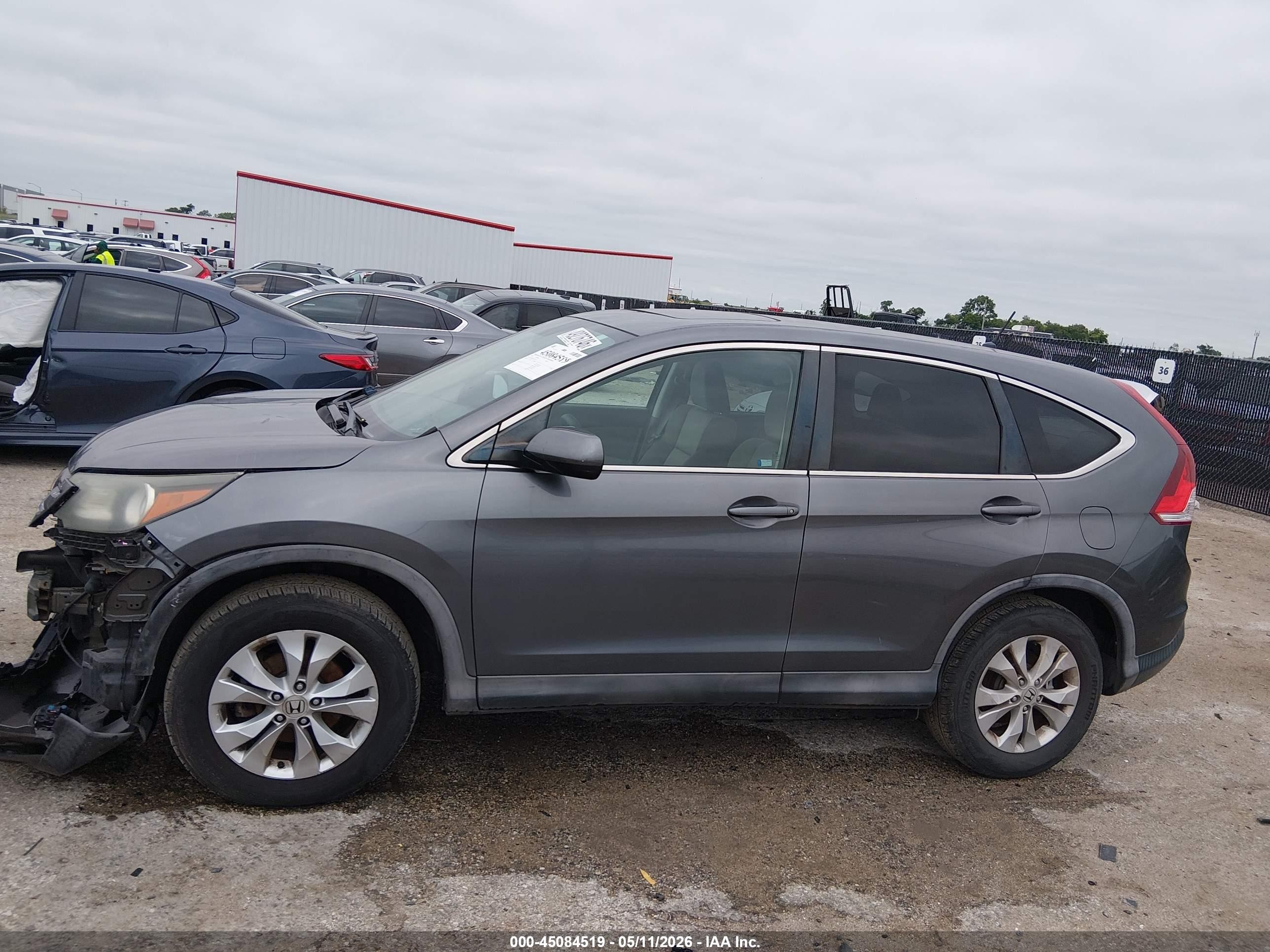 2014 Honda Cr-v Ex Gray vin: 5J6RM4H5XEL077249