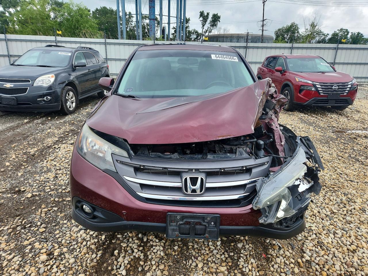 2014 Honda Cr-v Ex Burgundy vin: 5J6RM4H5XEL081477
