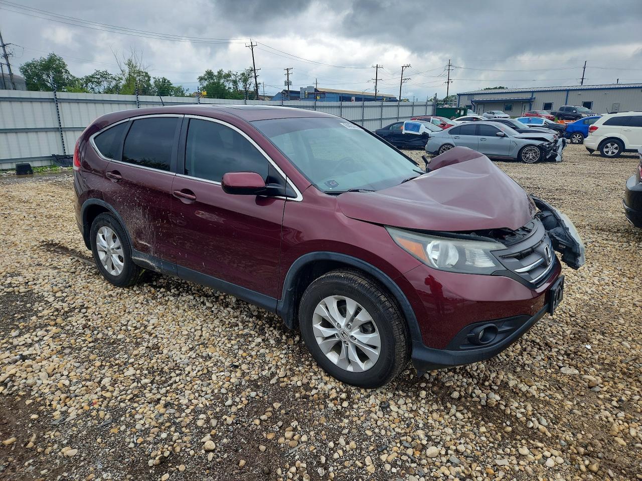 2014 Honda Cr-v Ex Burgundy vin: 5J6RM4H5XEL081477