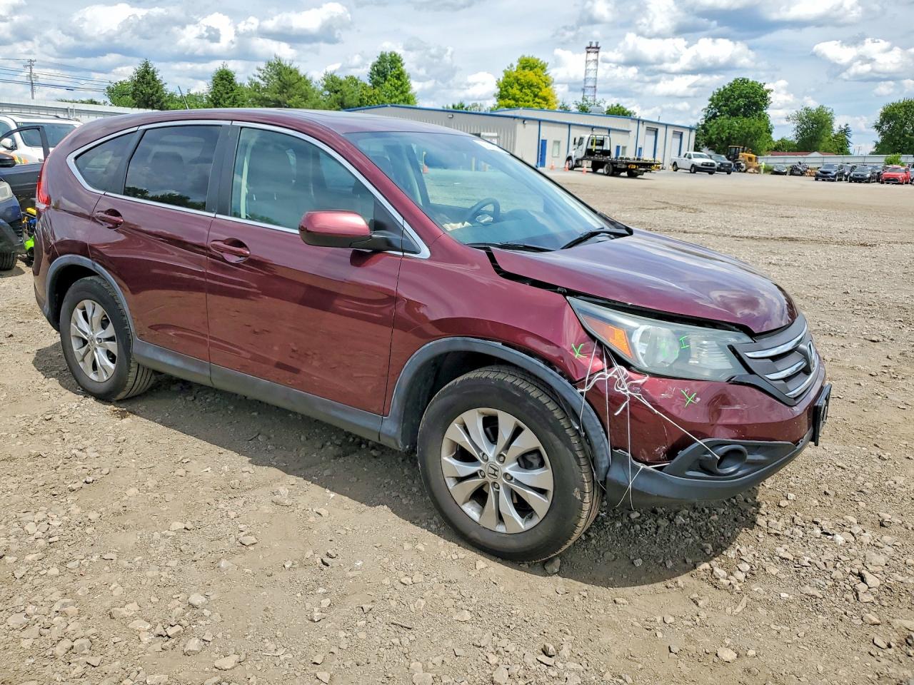 2014 Honda Cr-v Ex Red vin: 5J6RM4H5XEL085951