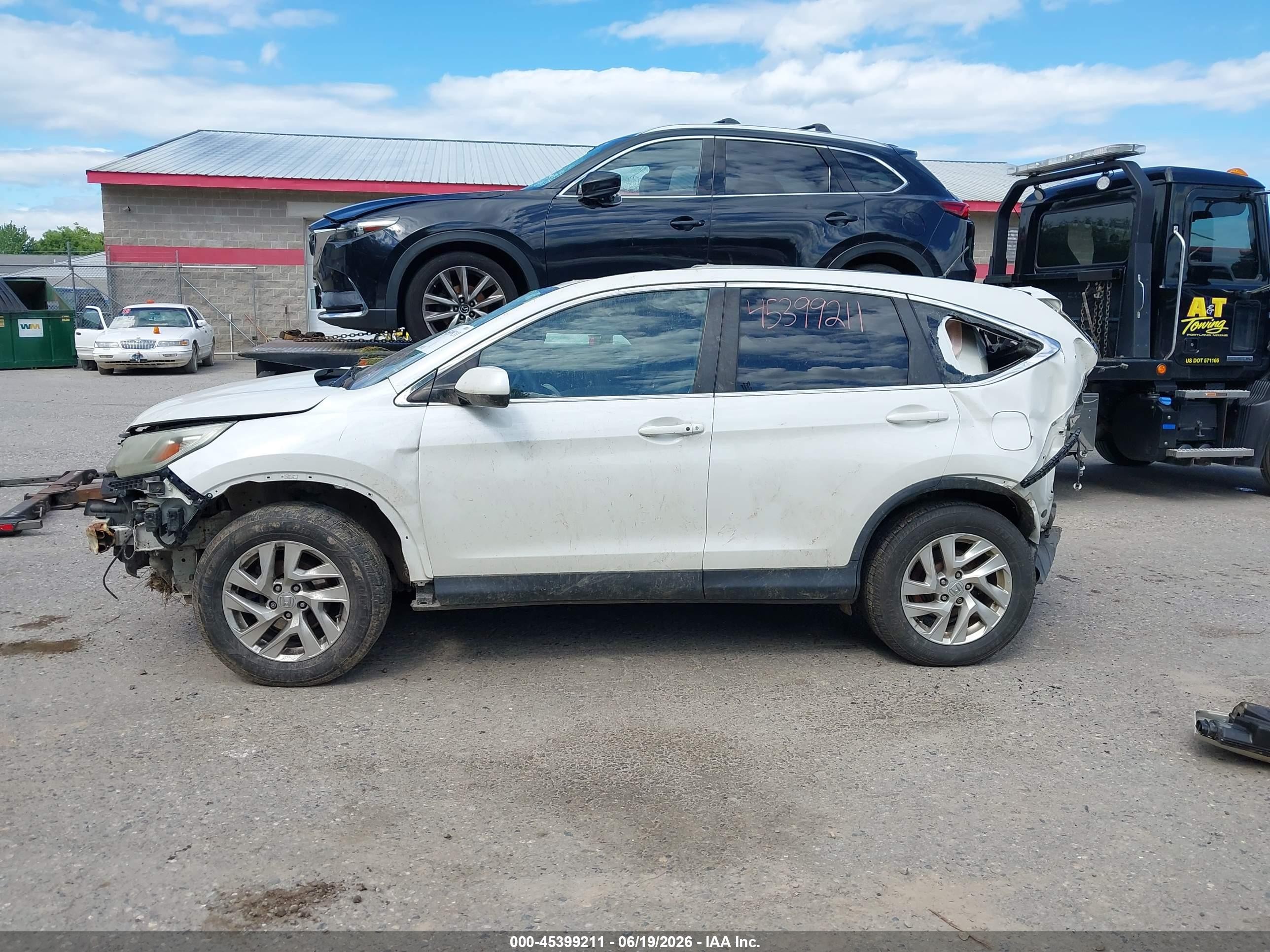 2015 Honda Cr-v Ex White vin: 5J6RM4H5XFL002892