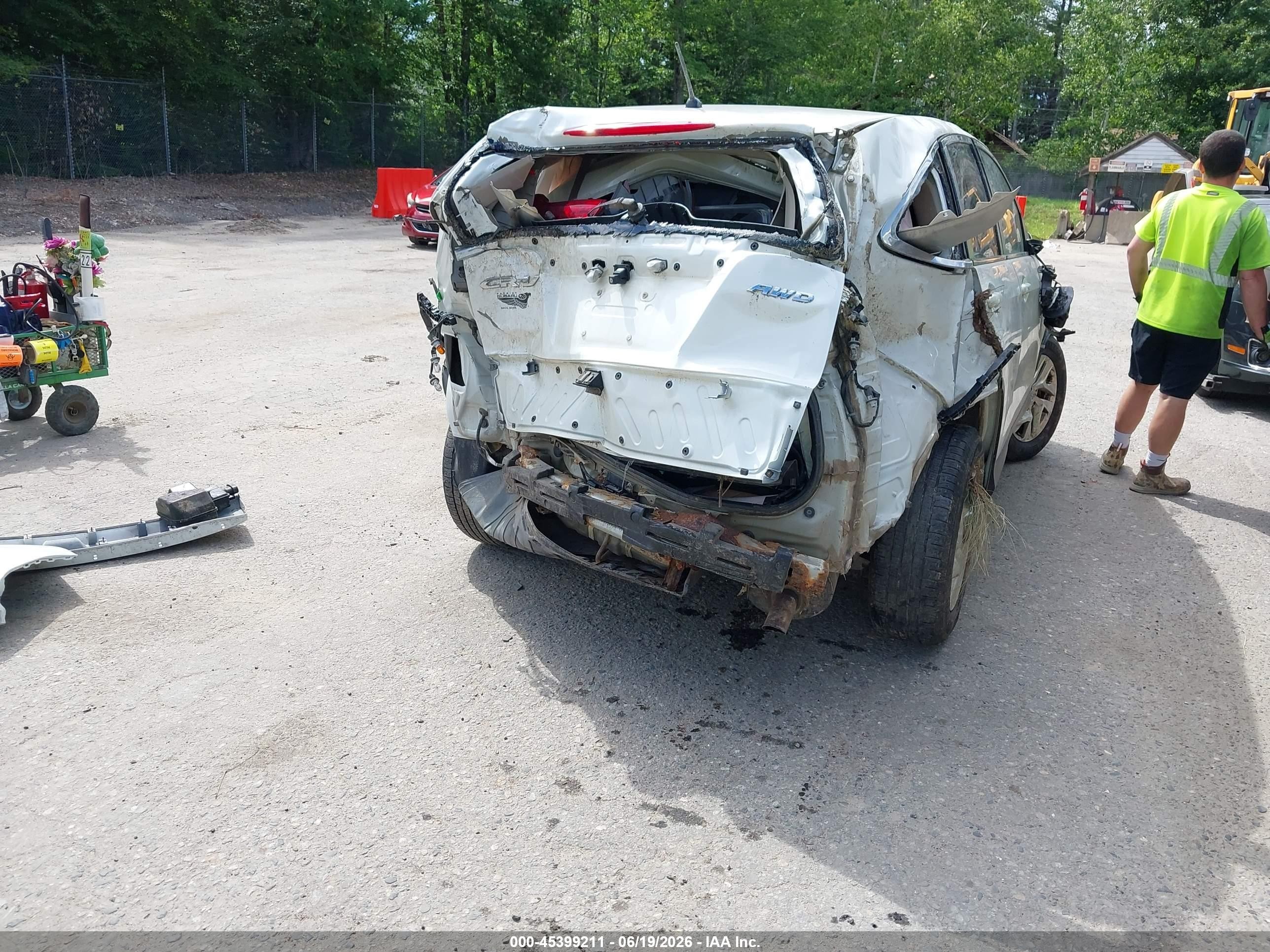 2015 Honda Cr-v Ex White vin: 5J6RM4H5XFL002892