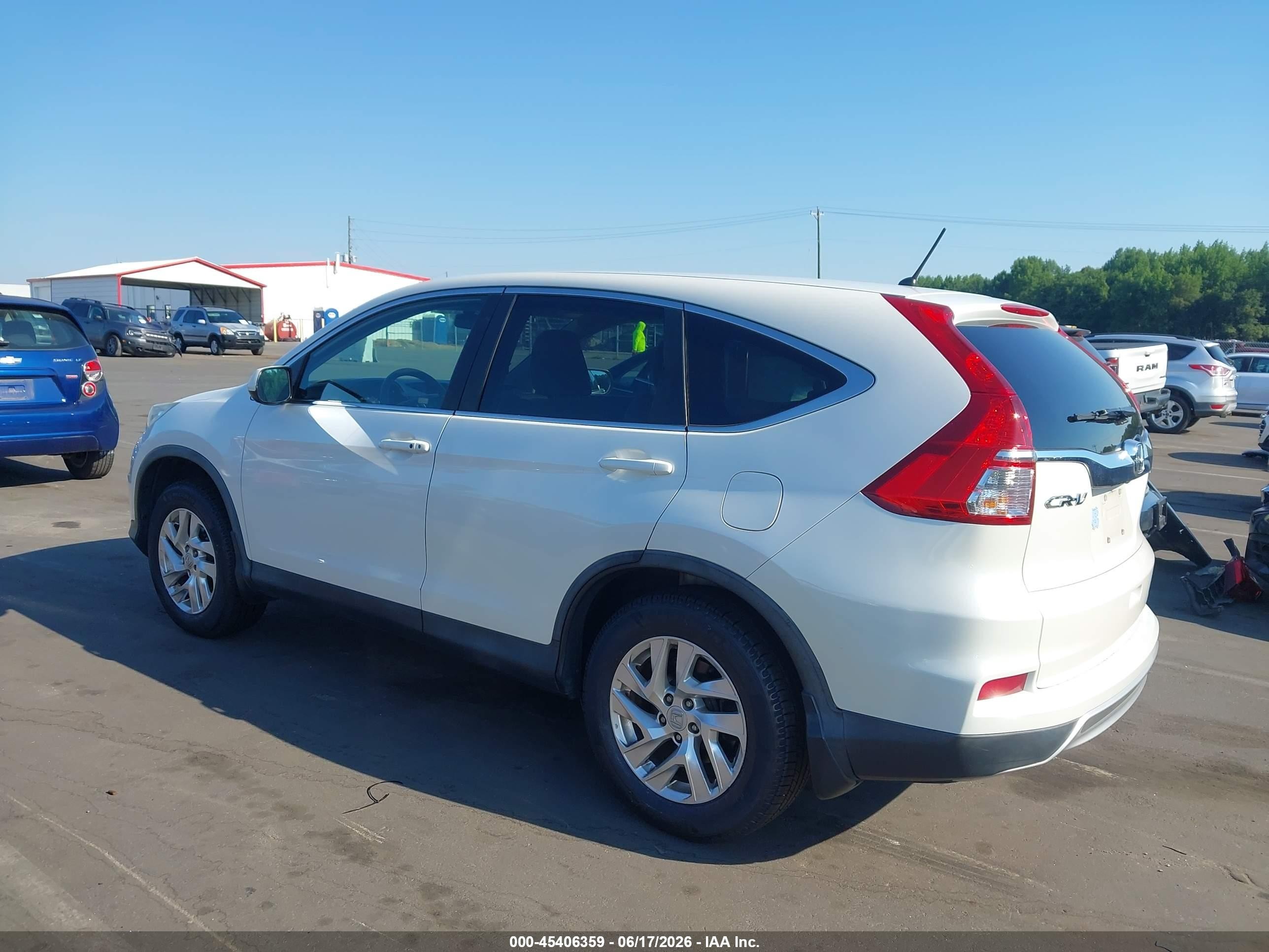 2015 Honda Cr-v Ex White vin: 5J6RM4H5XFL006540