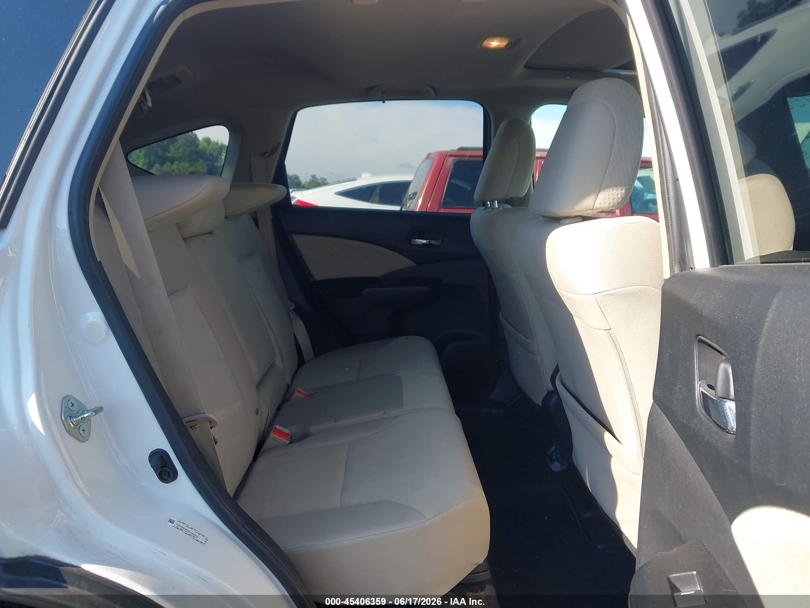 2015 Honda Cr-v Ex White vin: 5J6RM4H5XFL006540