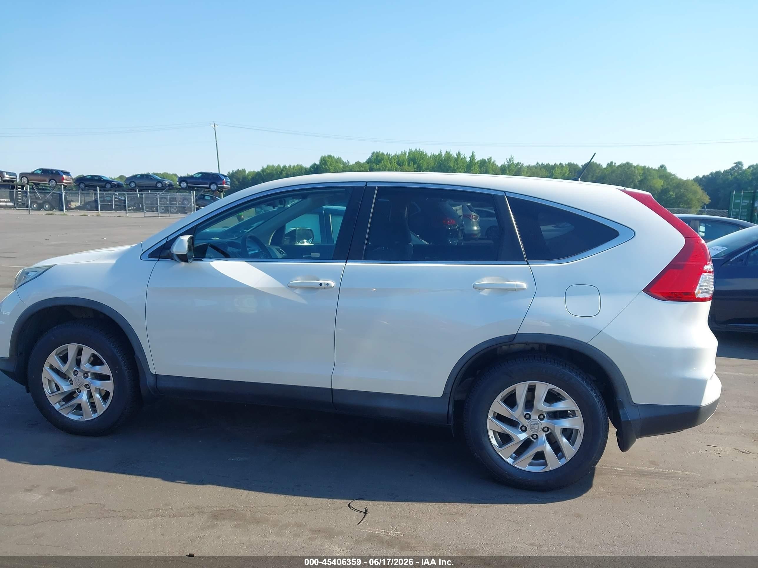 2015 Honda Cr-v Ex White vin: 5J6RM4H5XFL006540