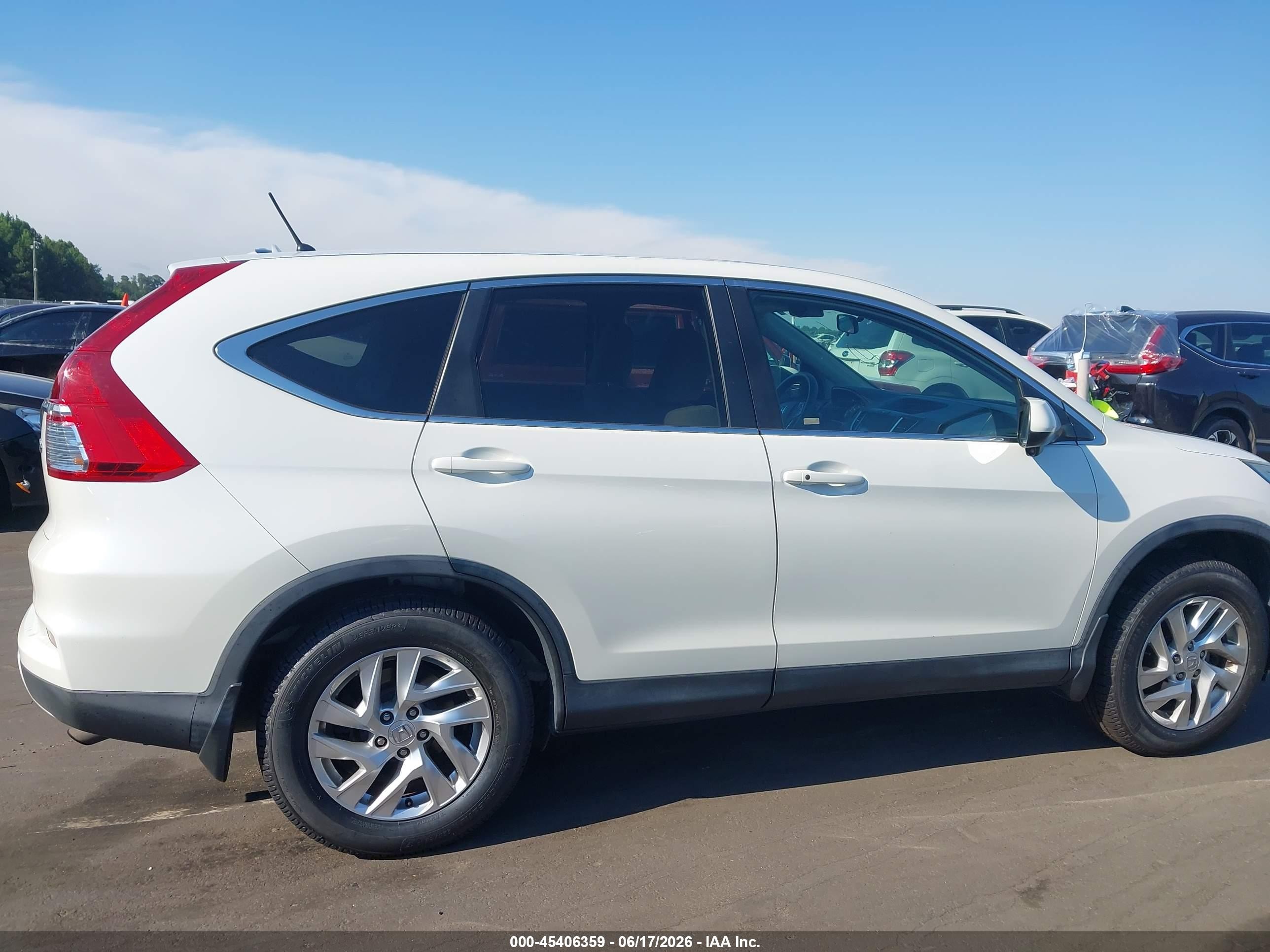 2015 Honda Cr-v Ex White vin: 5J6RM4H5XFL006540