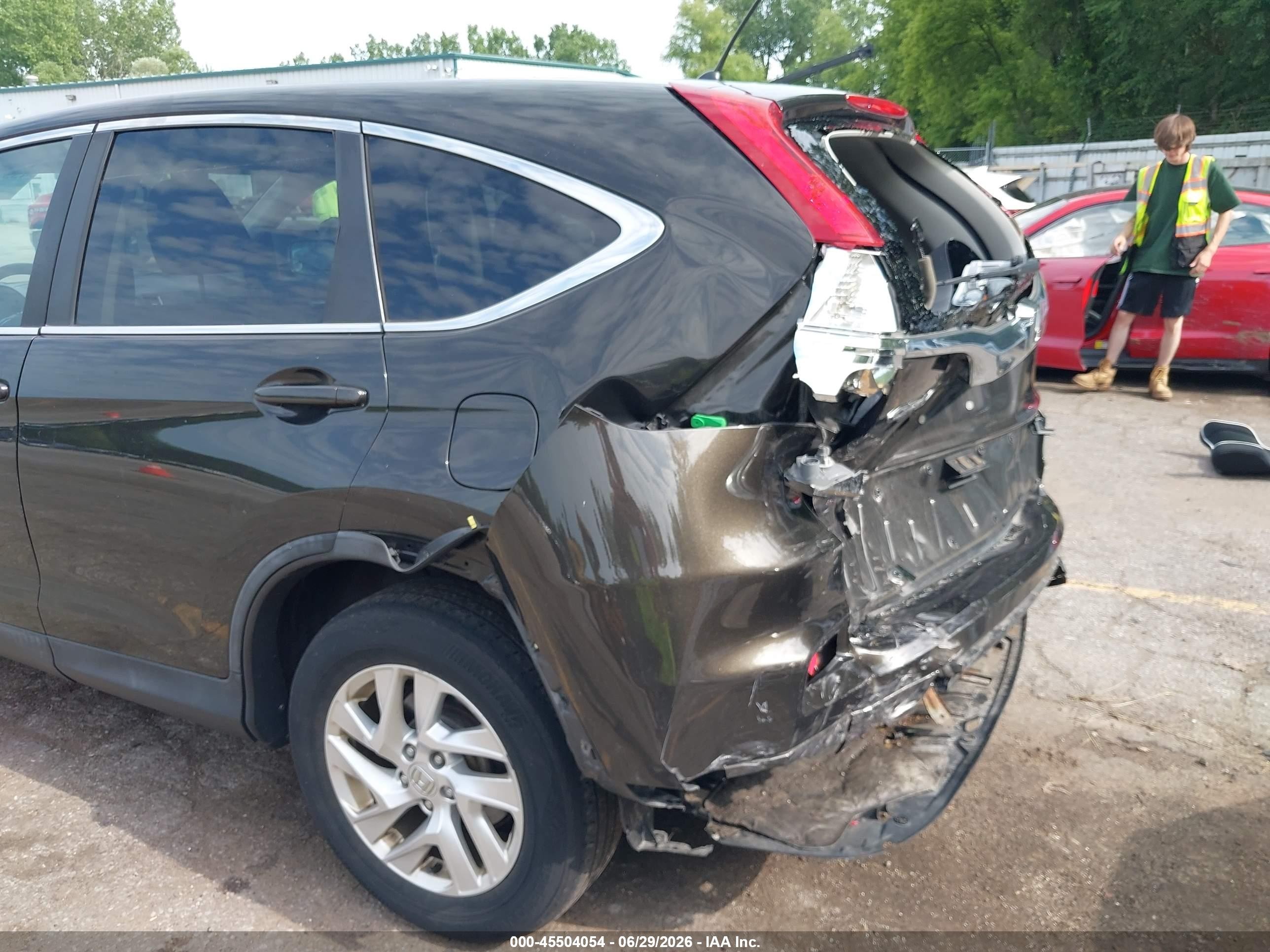 2015 Honda Cr-v Ex Dark Brown vin: 5J6RM4H5XFL100529