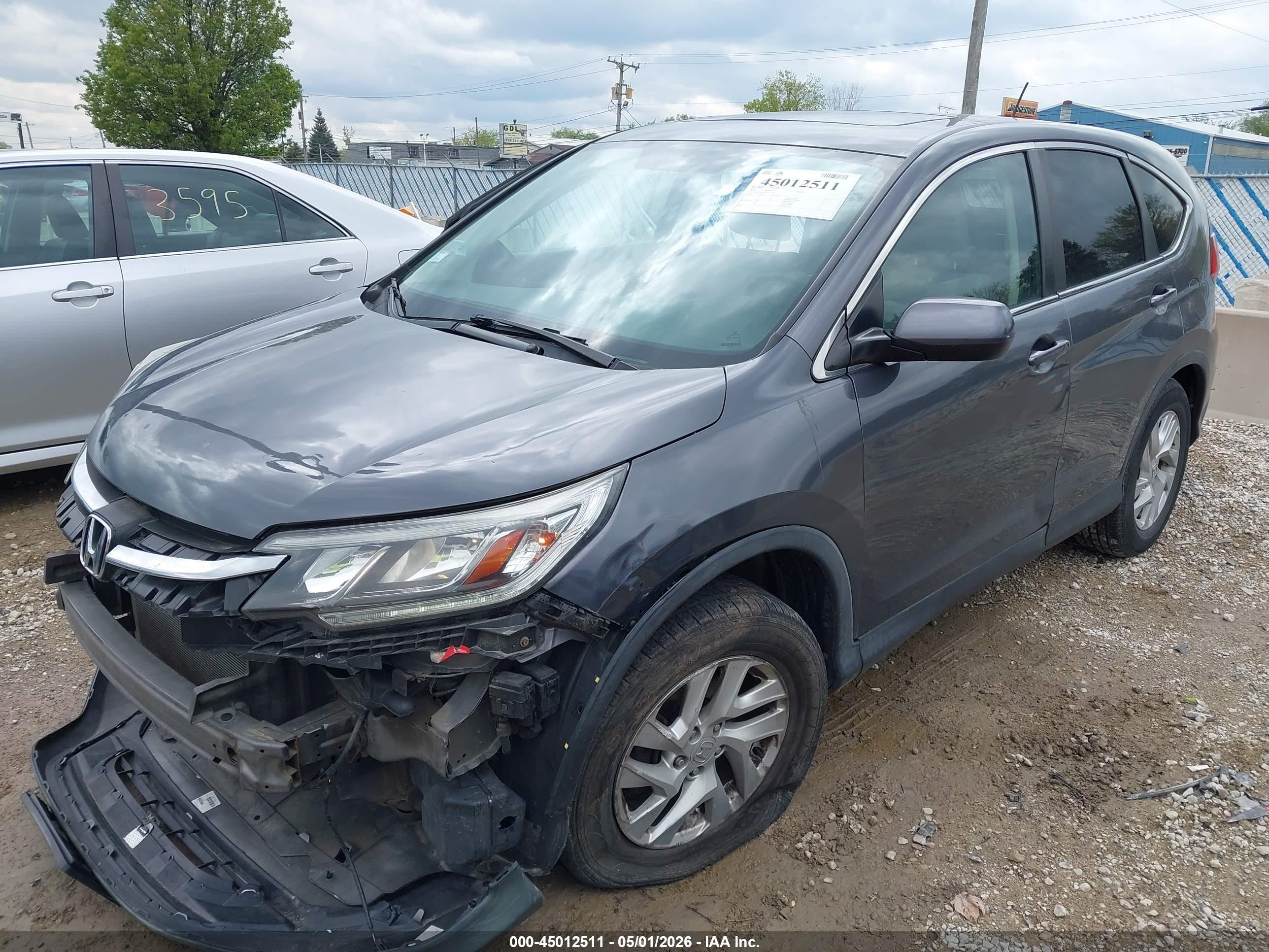 2015 Honda Cr-v Ex Gray vin: 5J6RM4H5XFL101129