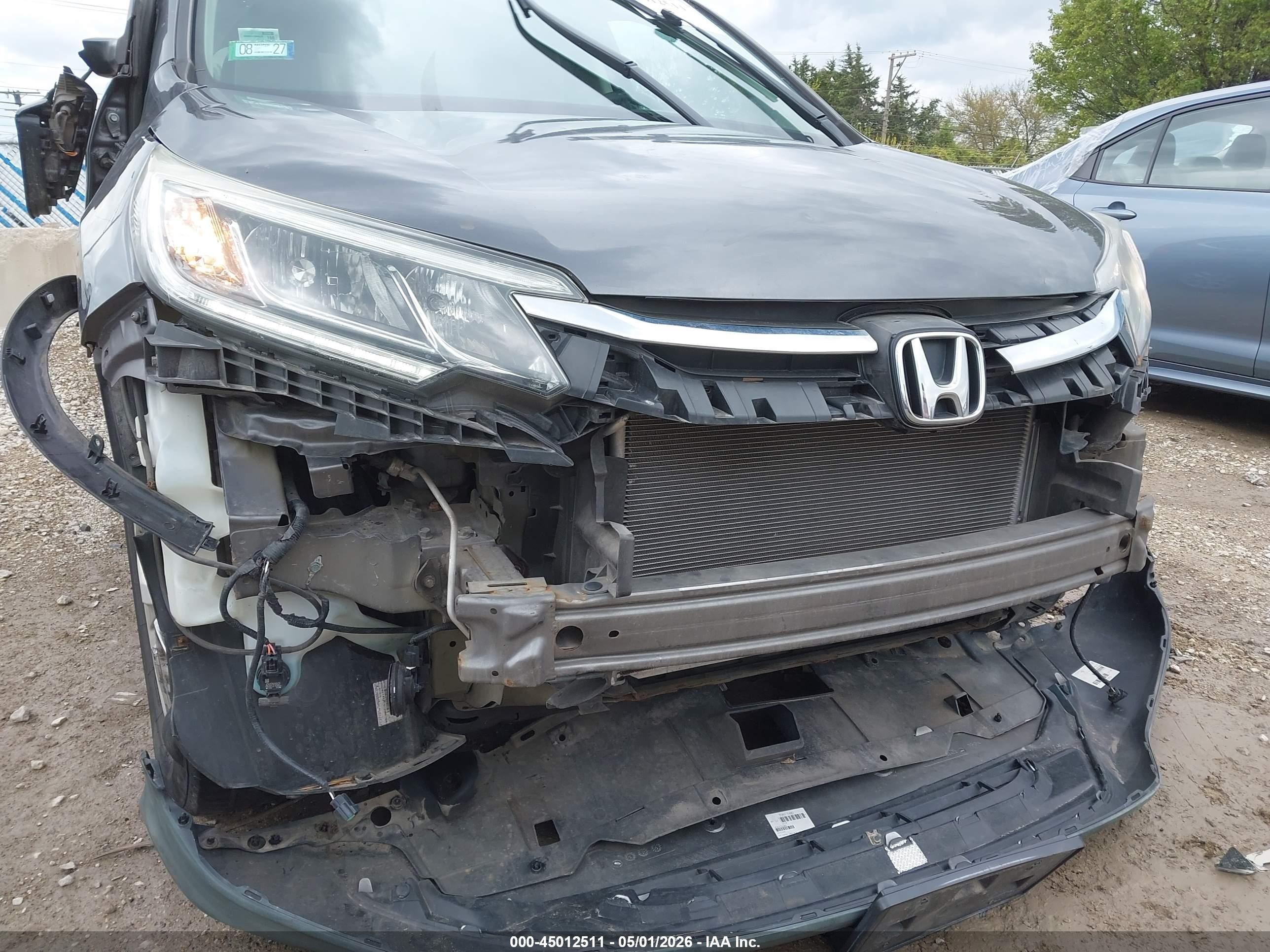 2015 Honda Cr-v Ex Gray vin: 5J6RM4H5XFL101129