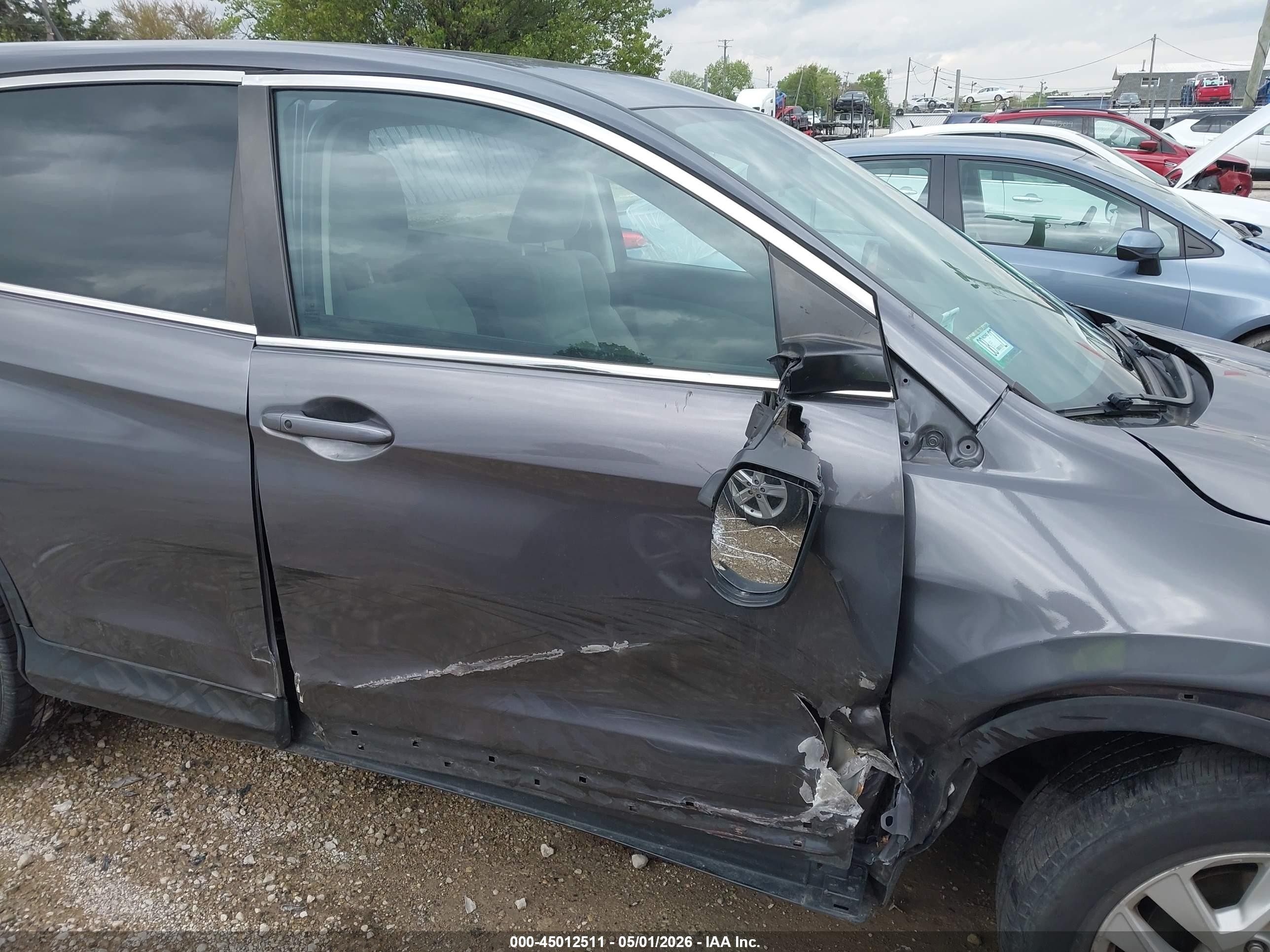 2015 Honda Cr-v Ex Gray vin: 5J6RM4H5XFL101129
