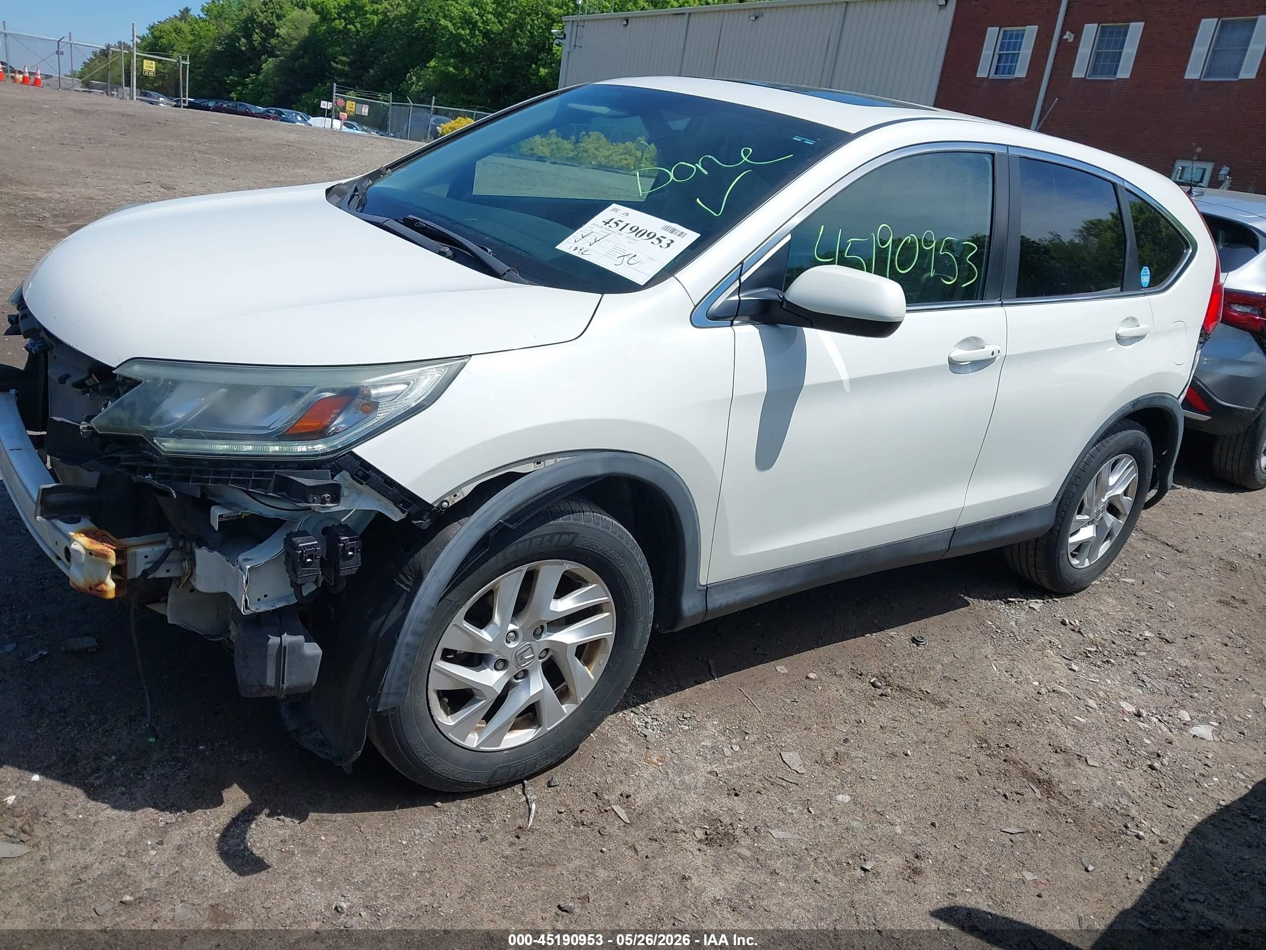 2015 Honda Cr-v Ex Белый vin: 5J6RM4H5XFL109750