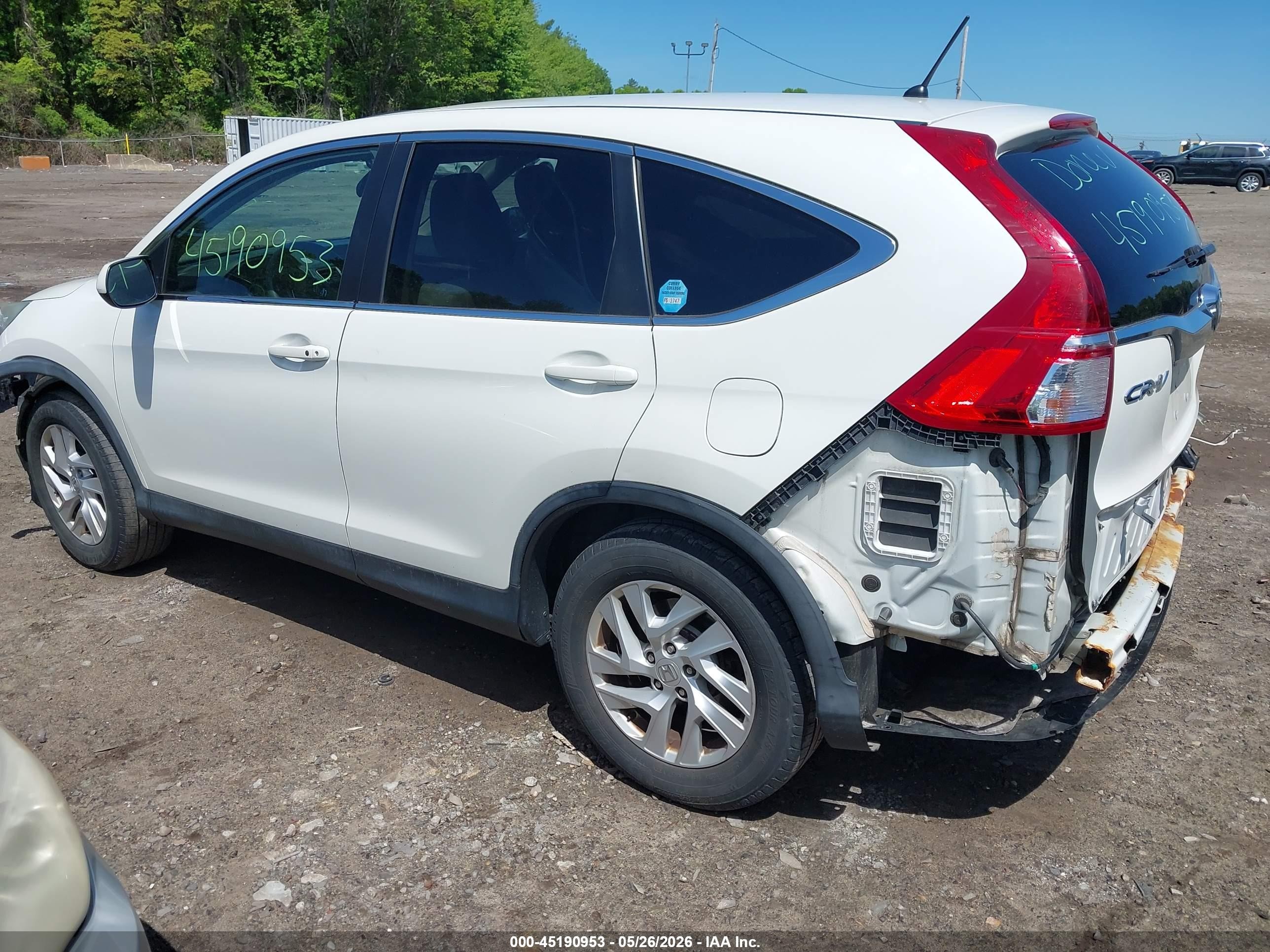 2015 Honda Cr-v Ex Белый vin: 5J6RM4H5XFL109750