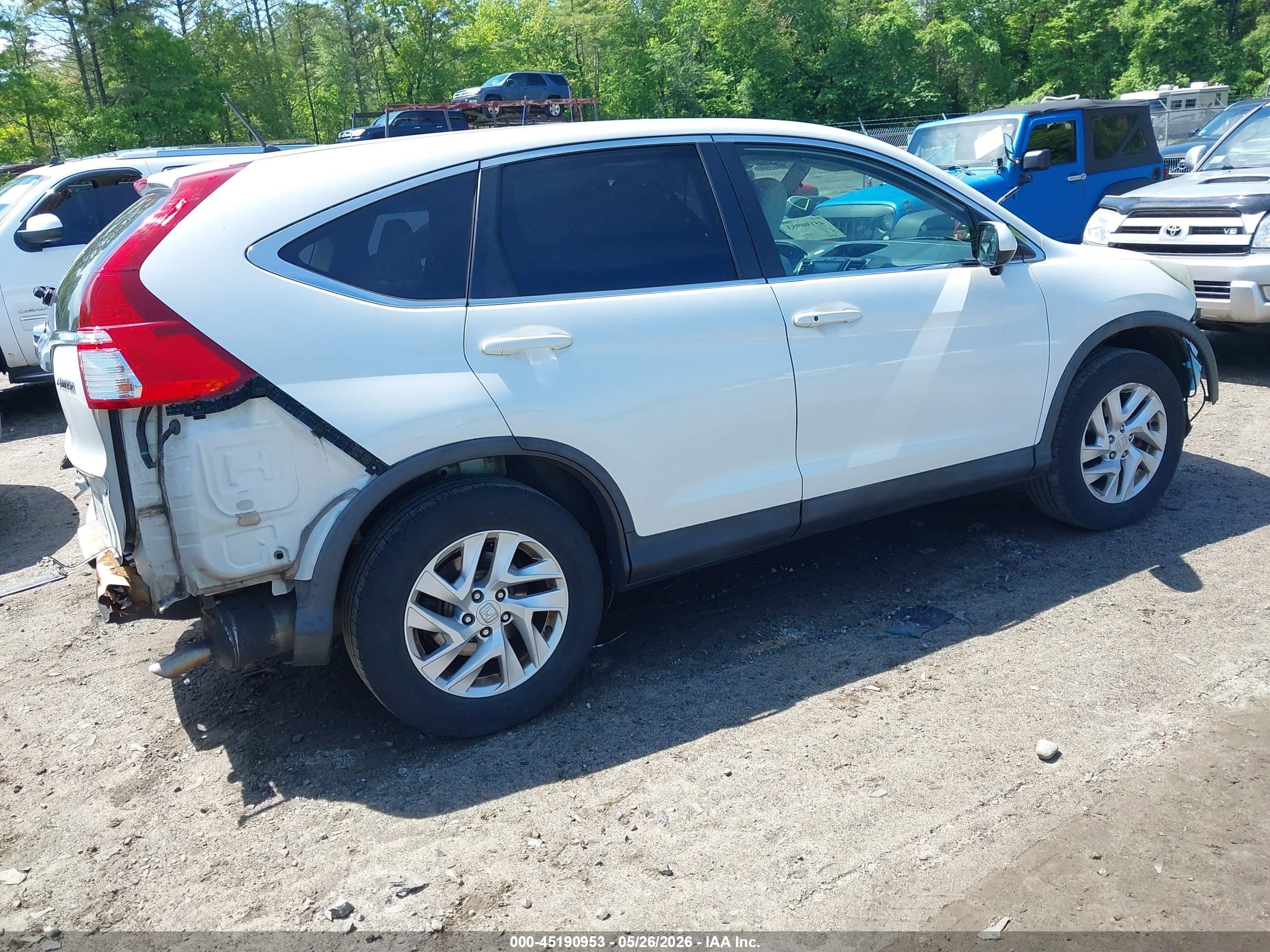 2015 Honda Cr-v Ex Белый vin: 5J6RM4H5XFL109750