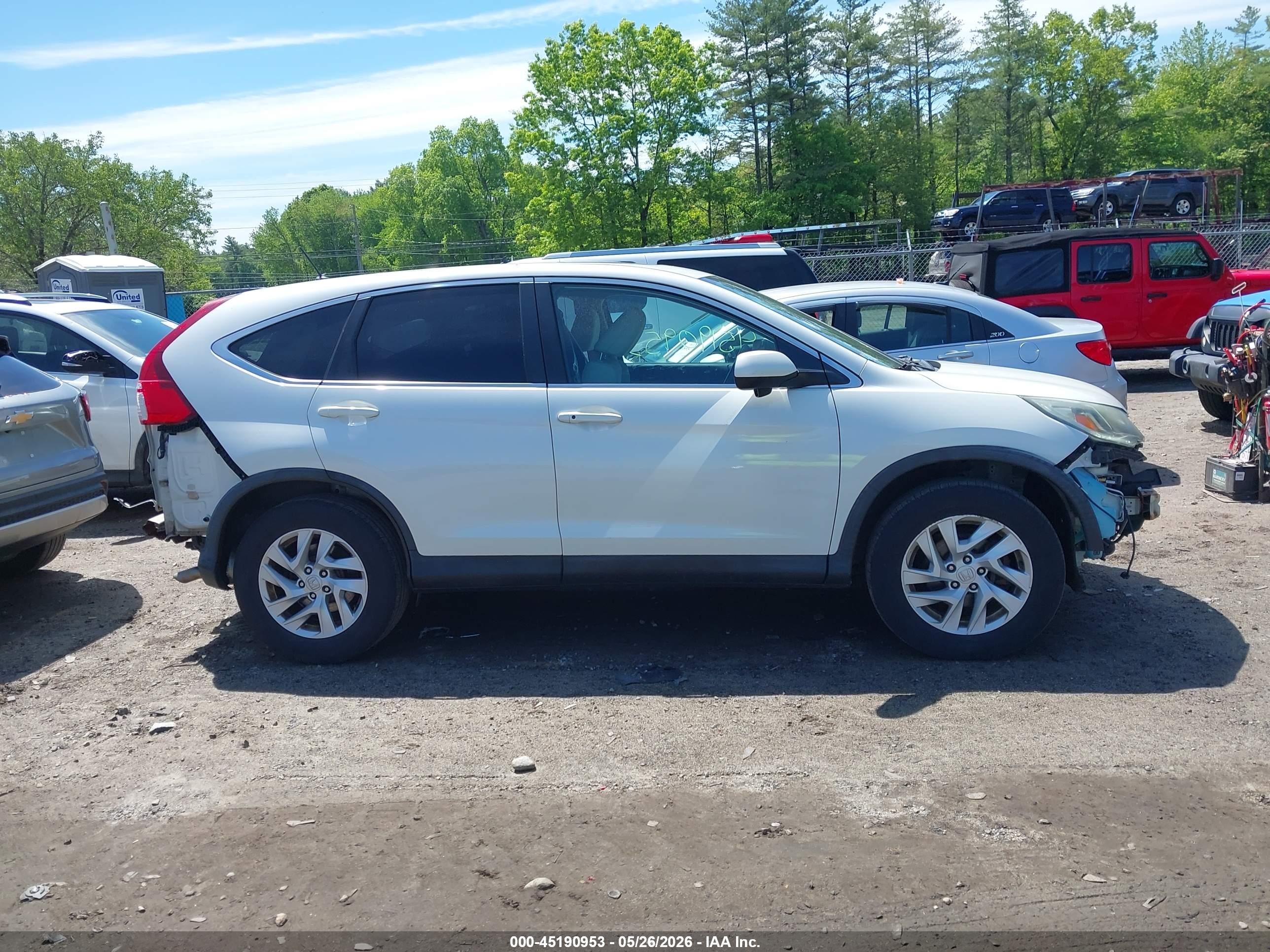 2015 Honda Cr-v Ex Белый vin: 5J6RM4H5XFL109750