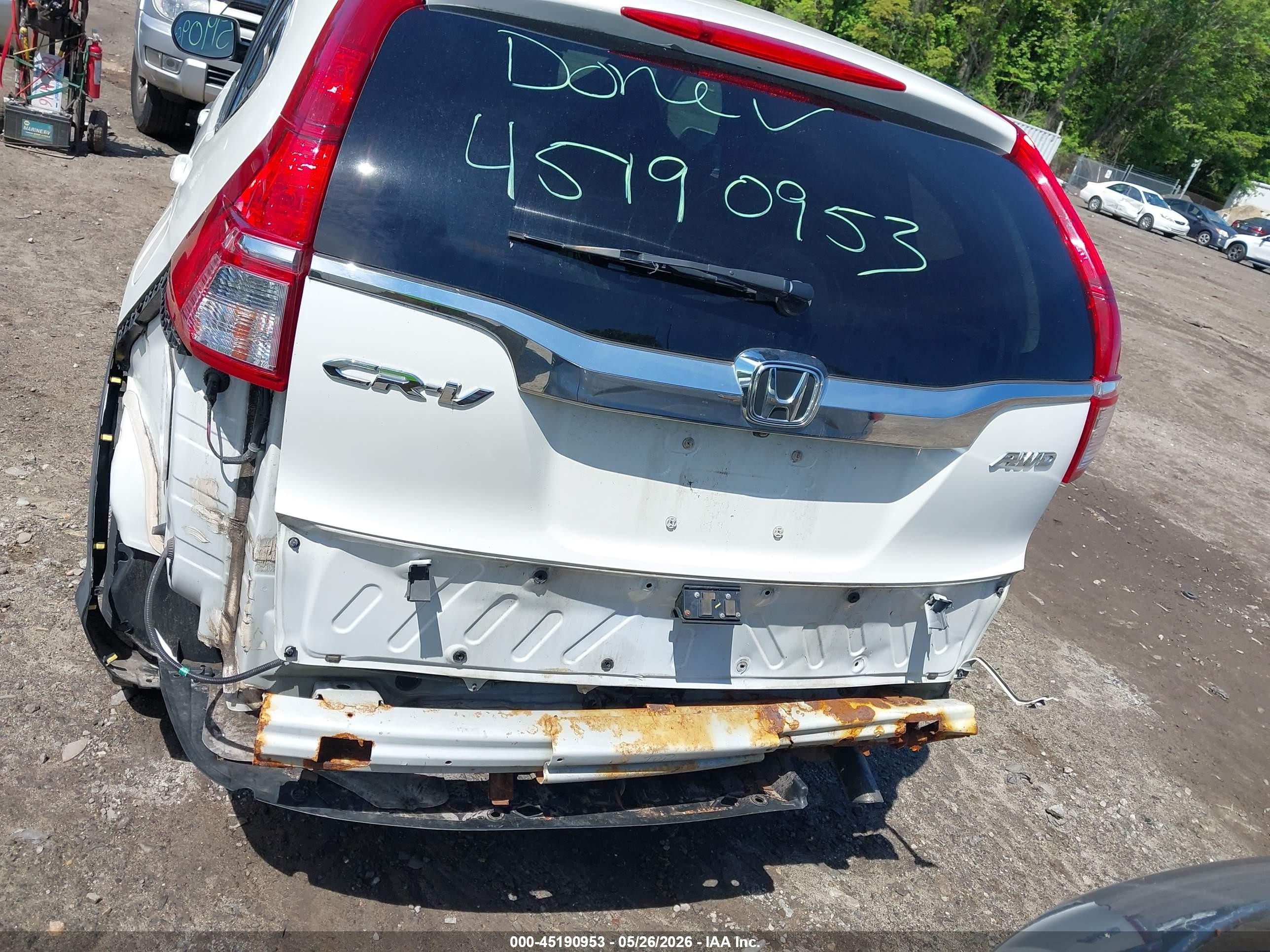 2015 Honda Cr-v Ex Белый vin: 5J6RM4H5XFL109750