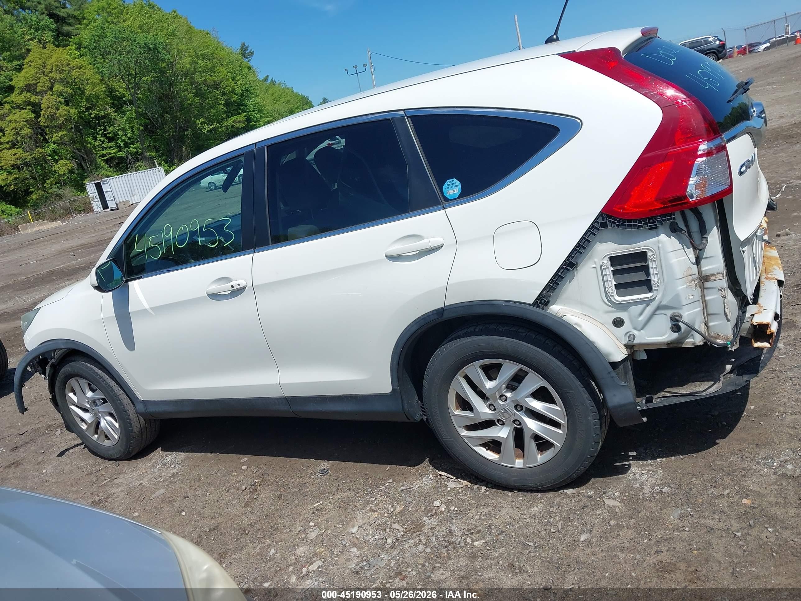 2015 Honda Cr-v Ex Белый vin: 5J6RM4H5XFL109750