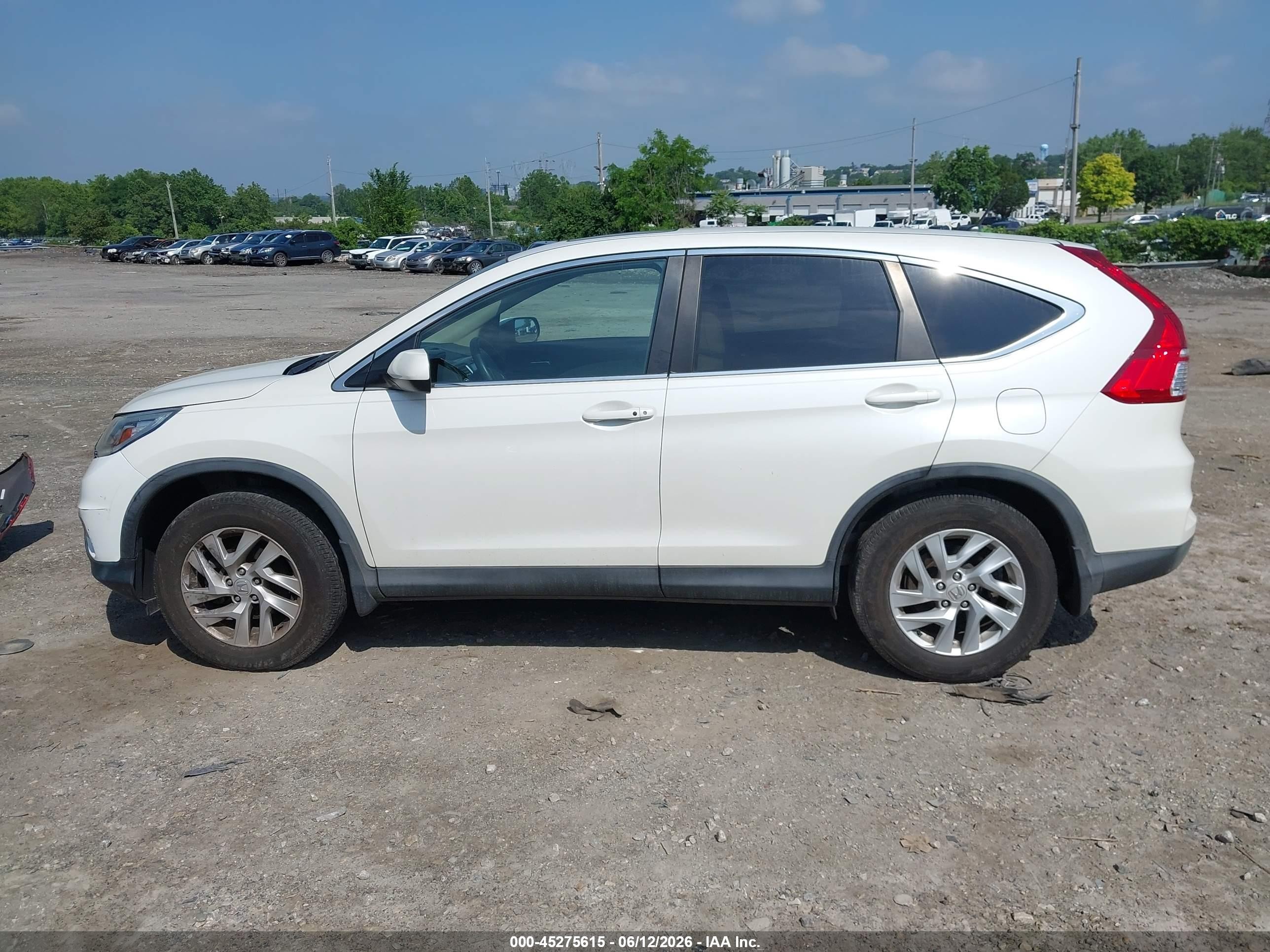 2015 Honda Cr-v Ex White vin: 5J6RM4H5XFL116133