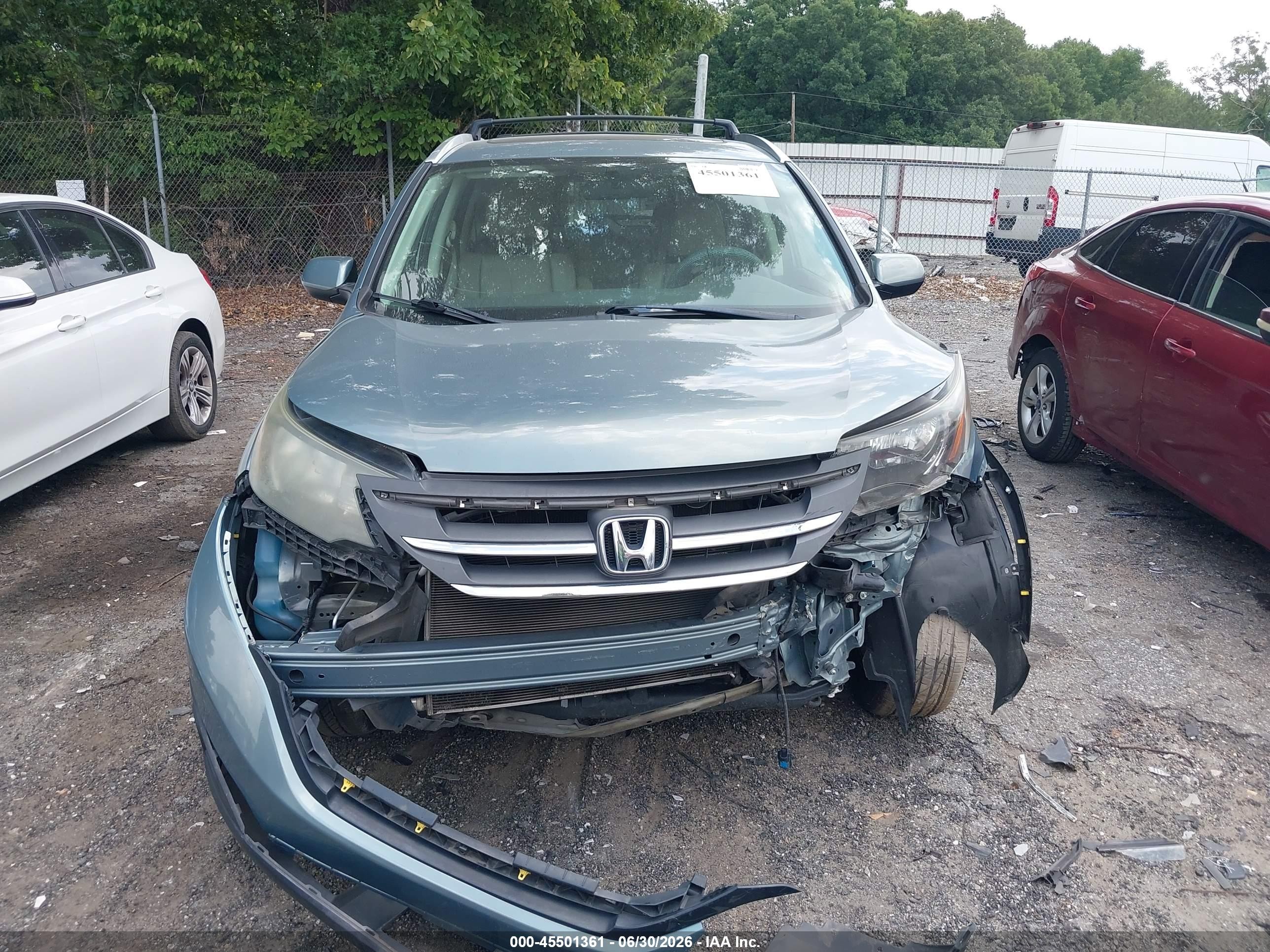 2012 Honda Cr-v Ex-l Green vin: 5J6RM4H70CL018905