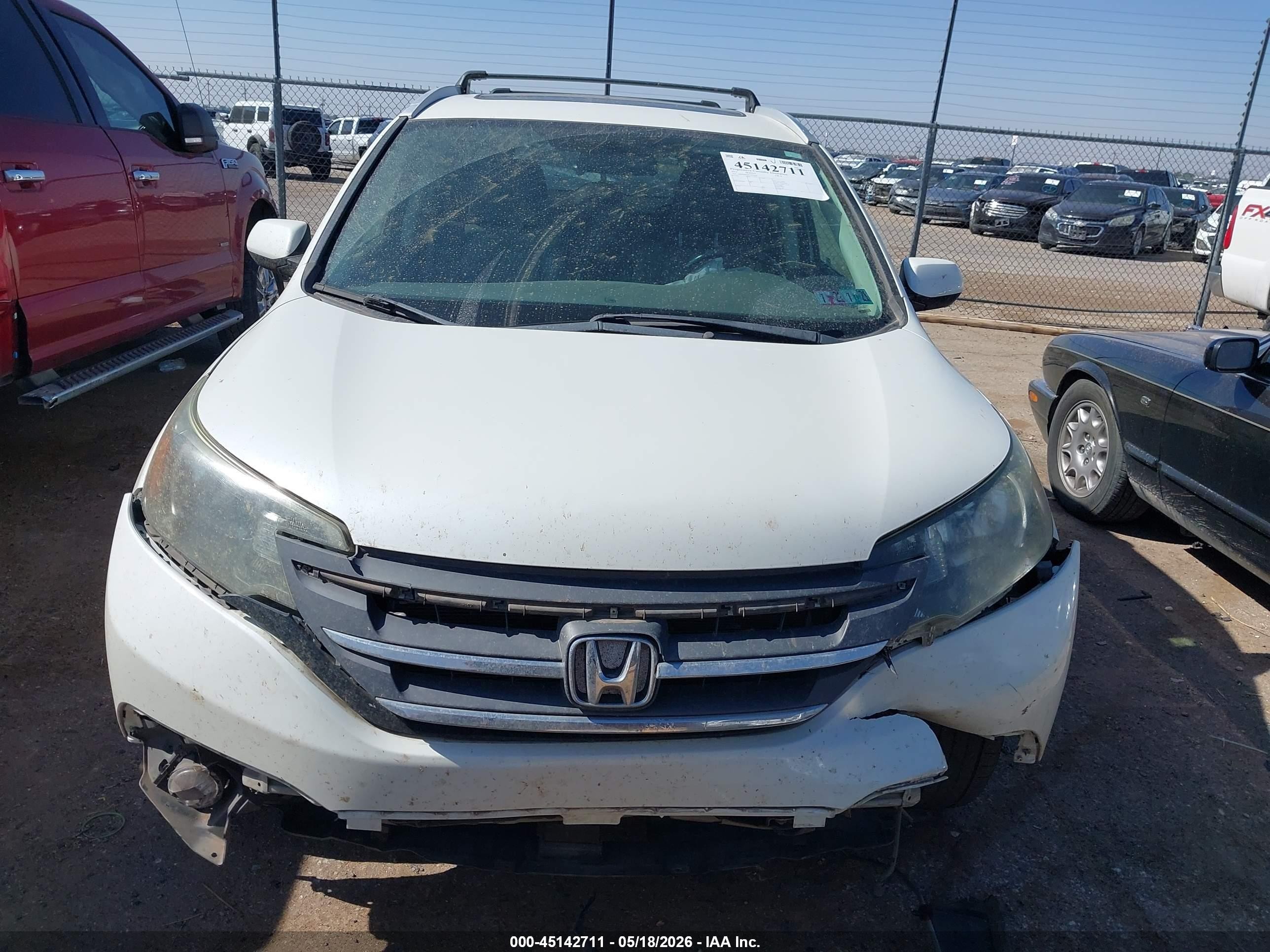 2012 Honda Cr-v Ex-l White vin: 5J6RM4H70CL019469