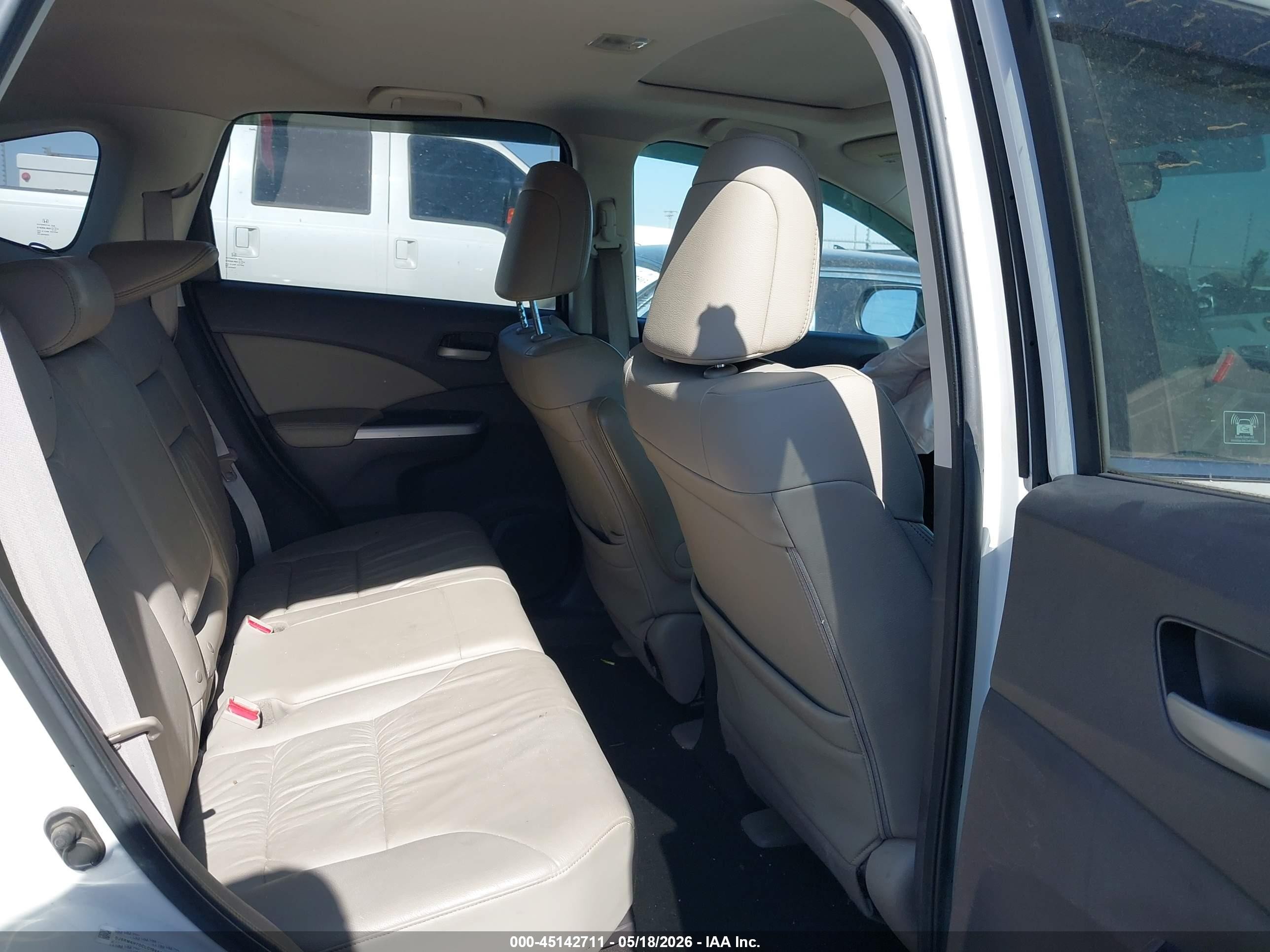 2012 Honda Cr-v Ex-l White vin: 5J6RM4H70CL019469