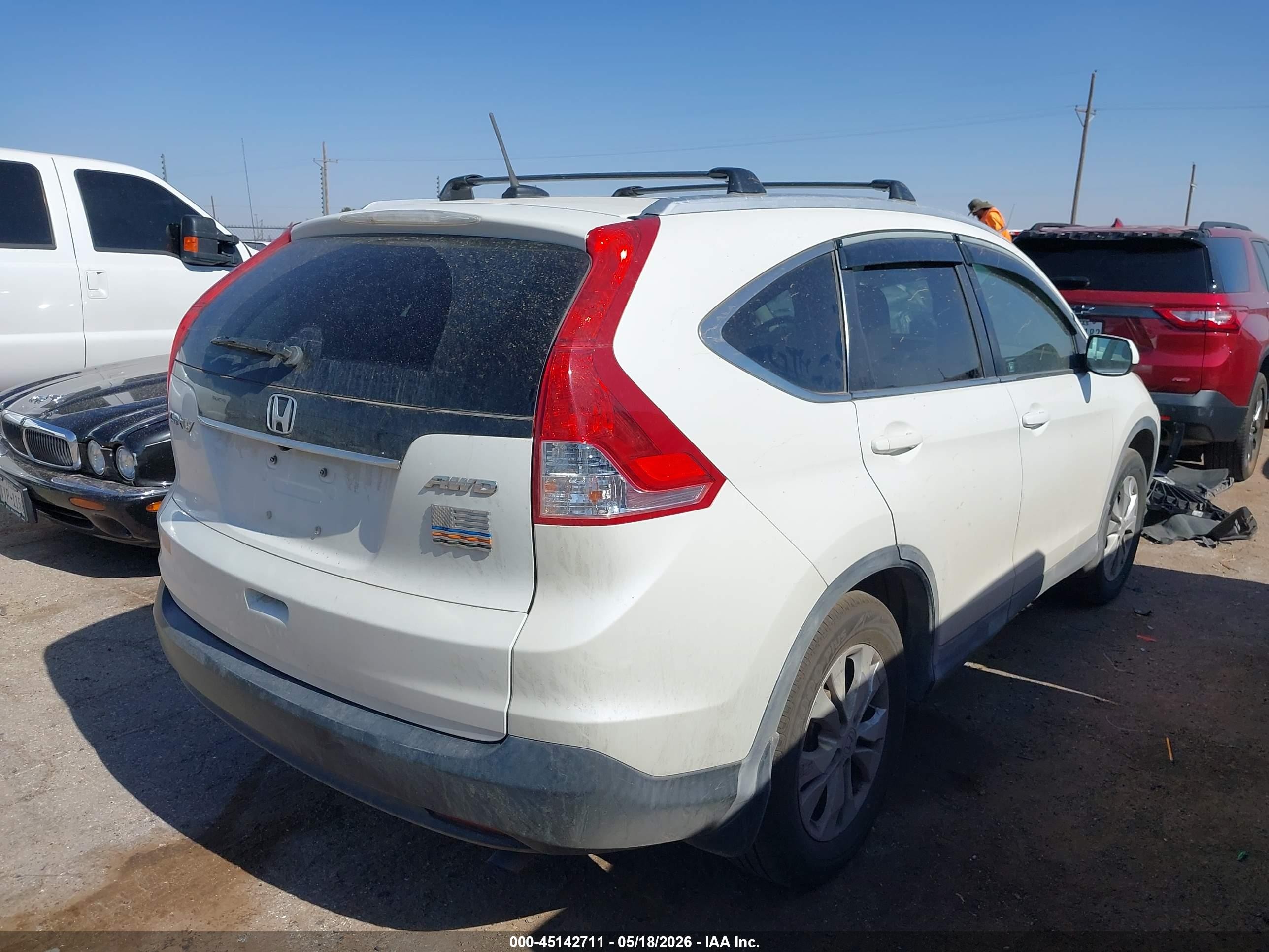 2012 Honda Cr-v Ex-l White vin: 5J6RM4H70CL019469