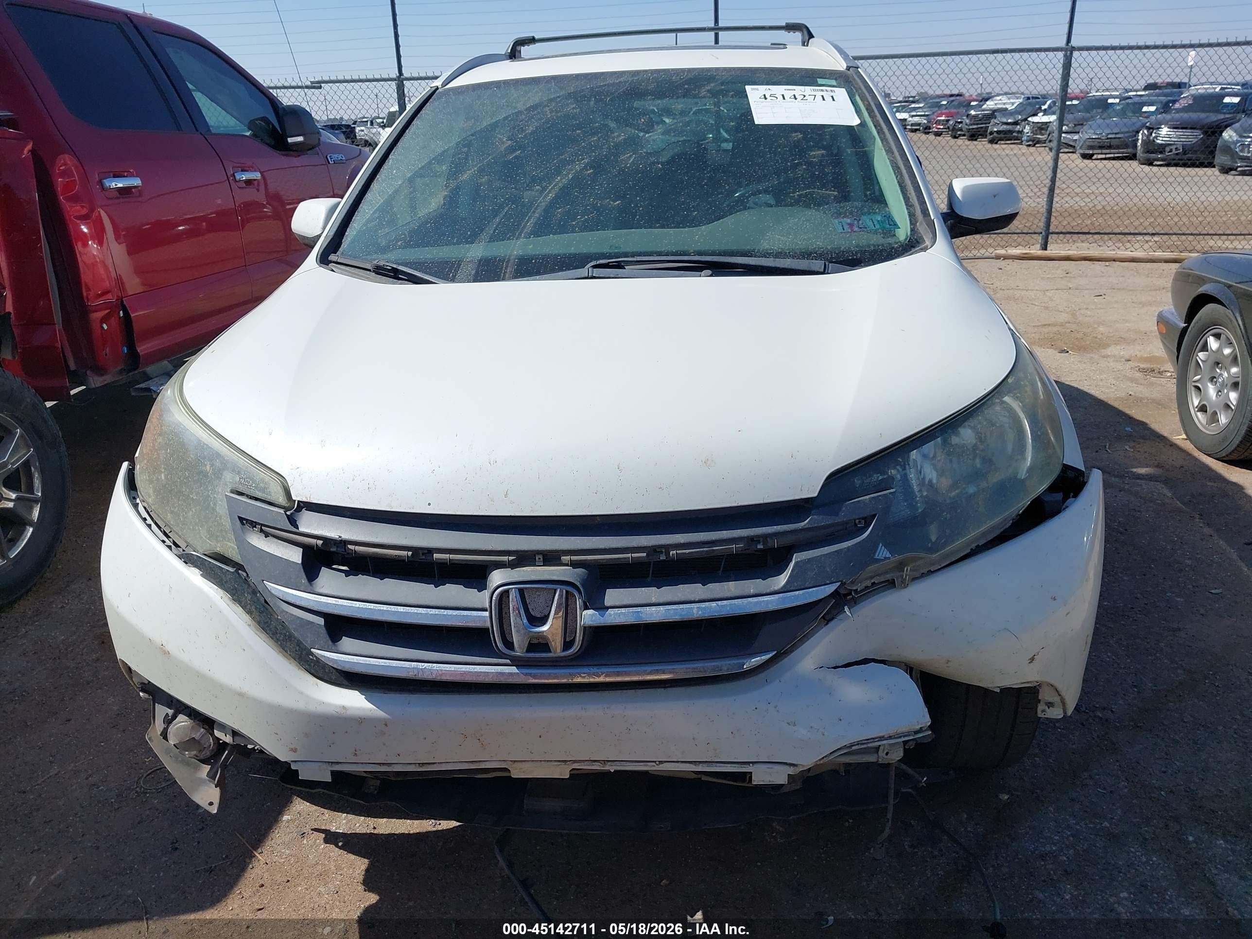 2012 Honda Cr-v Ex-l White vin: 5J6RM4H70CL019469