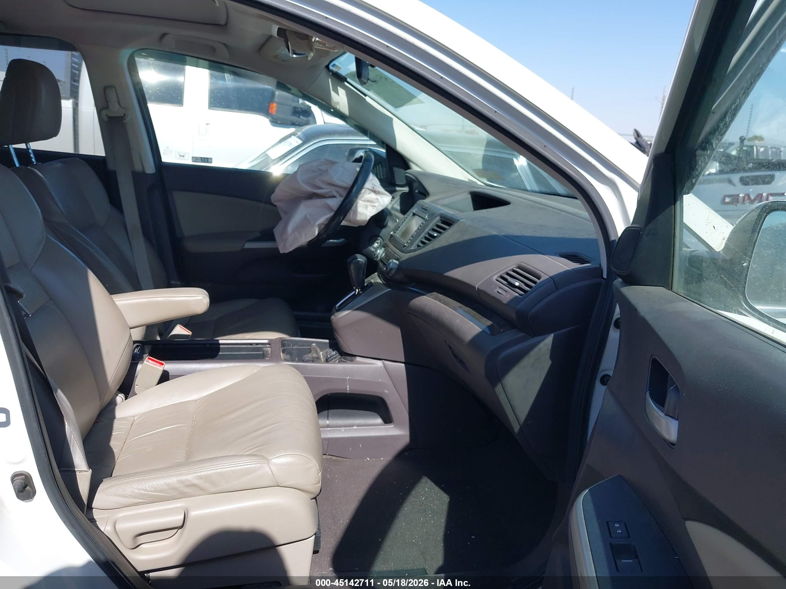2012 Honda Cr-v Ex-l White vin: 5J6RM4H70CL019469